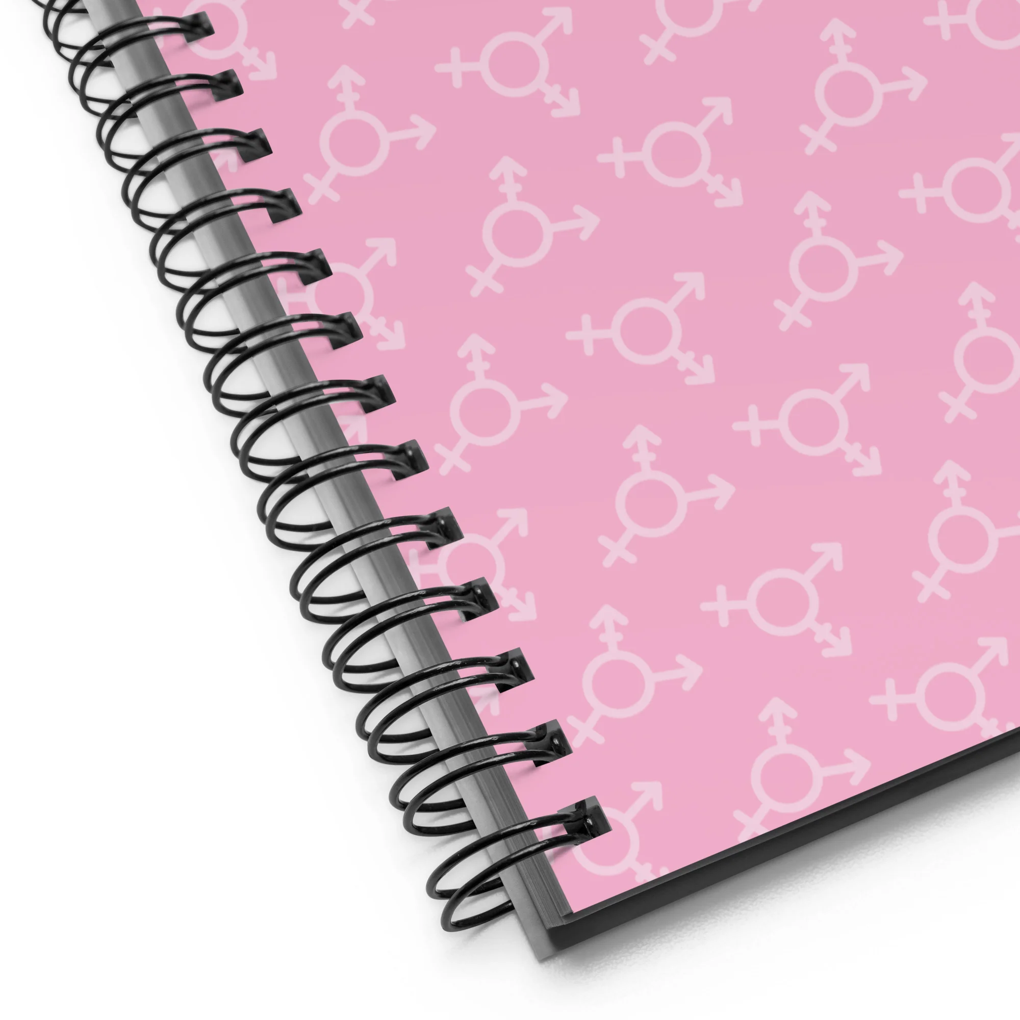 Pink Trans Symbol Pattern Spiral Notebook - Image 6