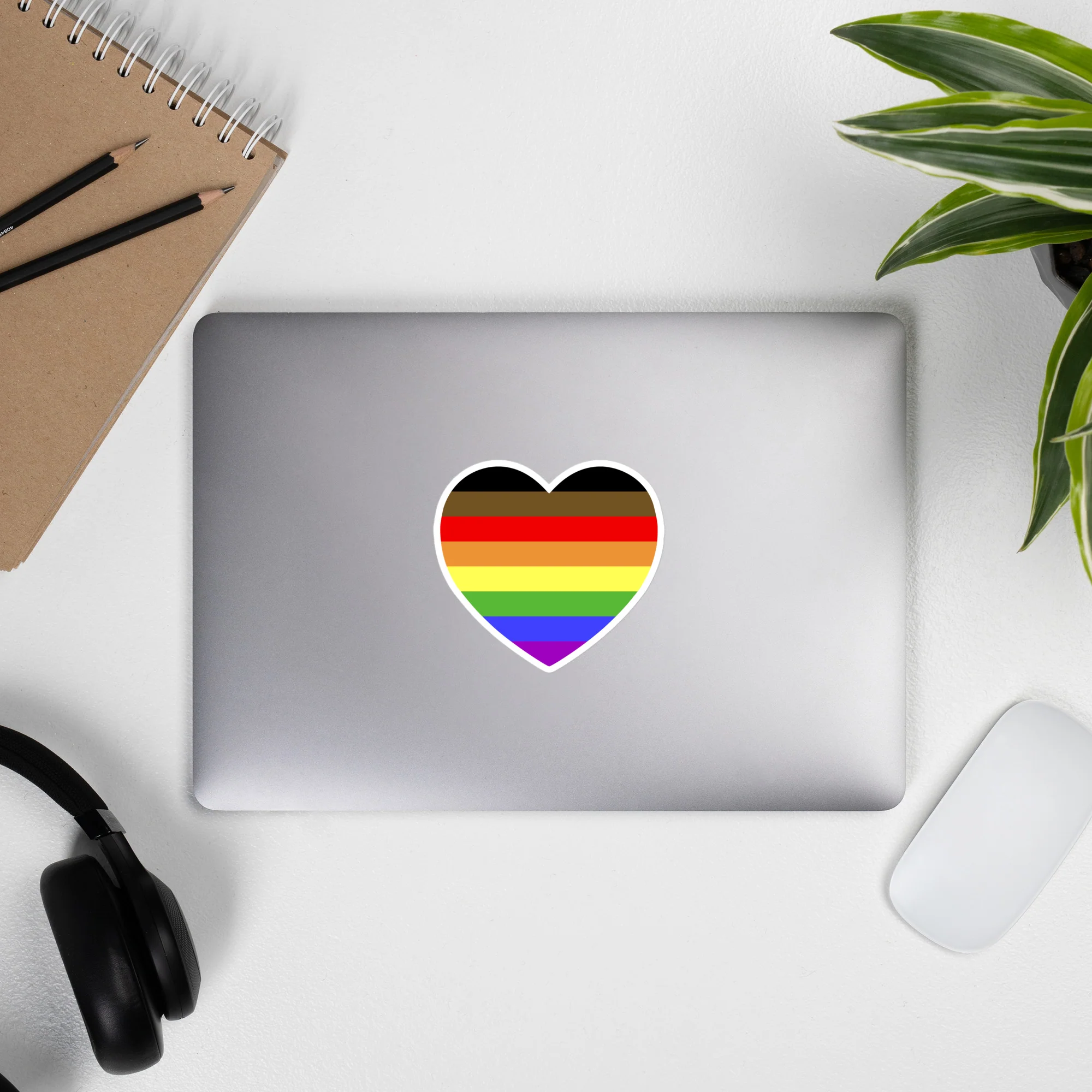 POC Inclusive Rainbow Pride Flag Heart Sticker - Image 3