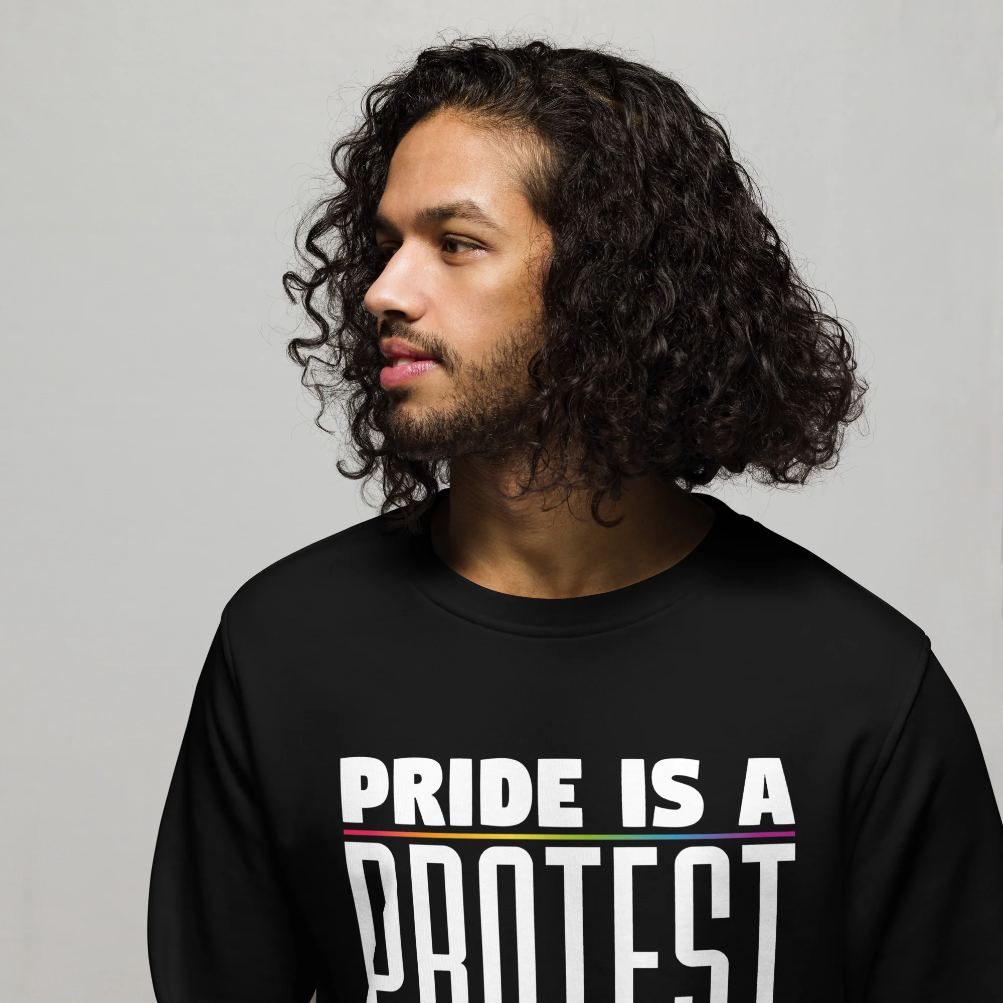 Pride Is A Protest Organic Sweatshirt - Image 7