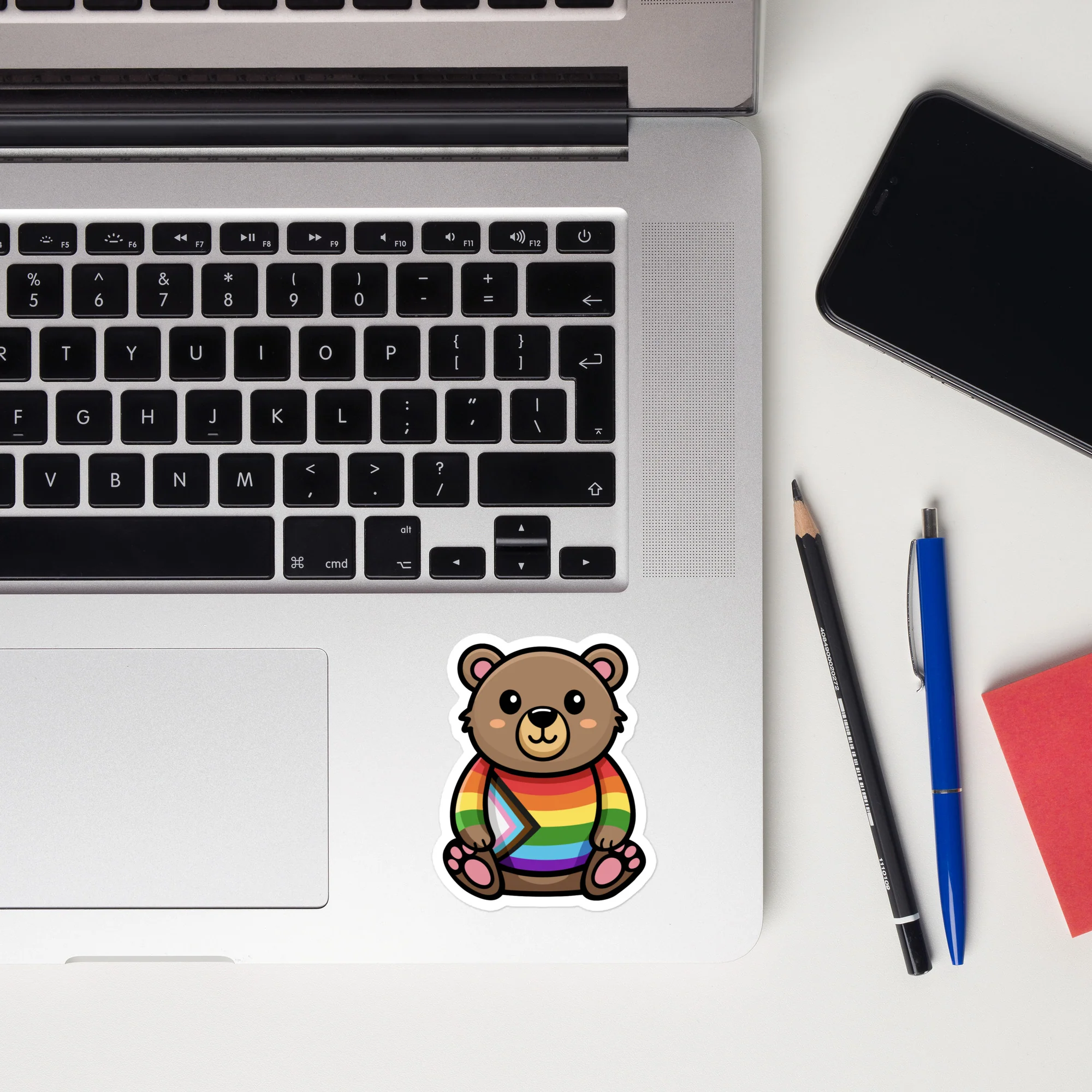 Progress Pride Bear Sticker - Image 2
