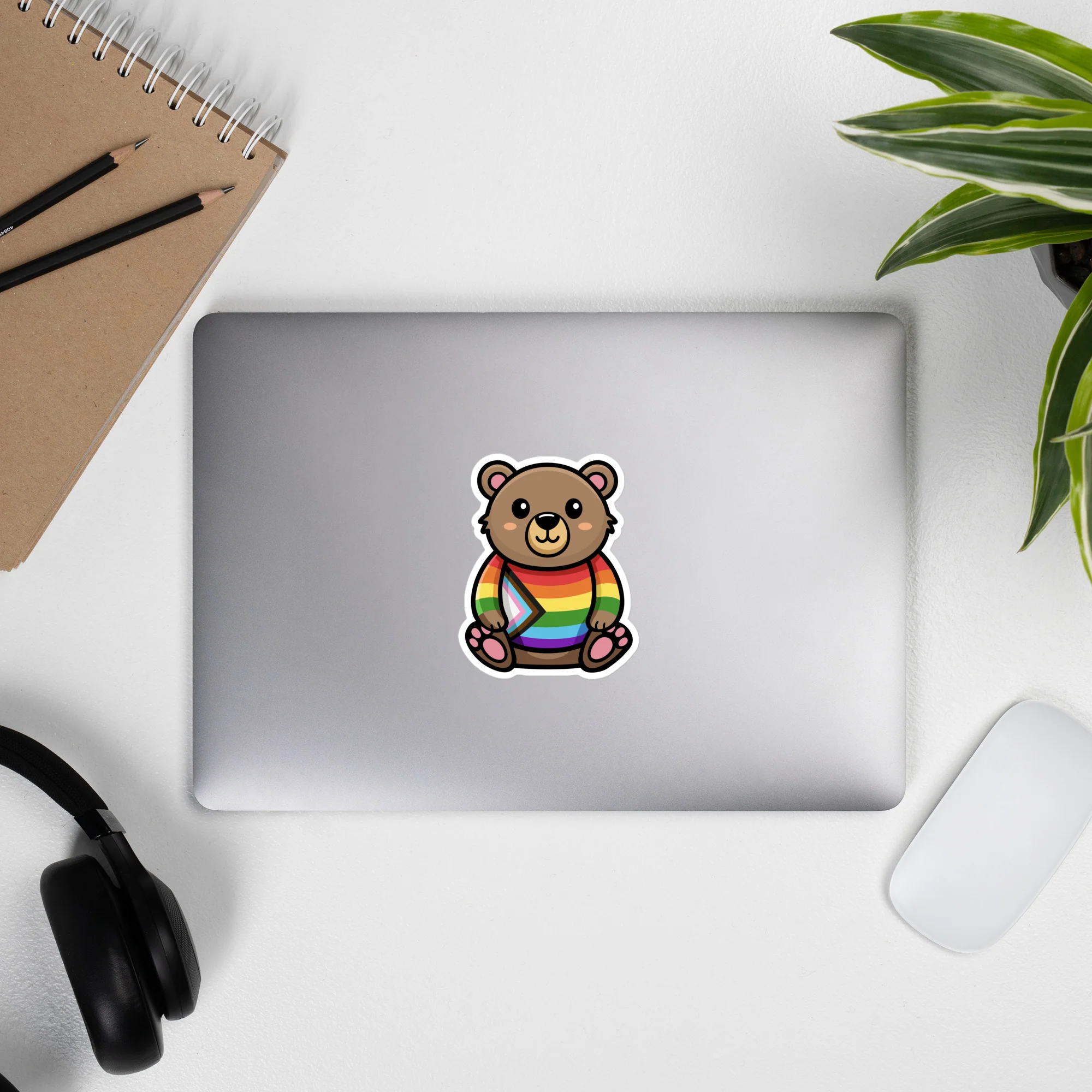 Progress Pride Bear Sticker - Image 4