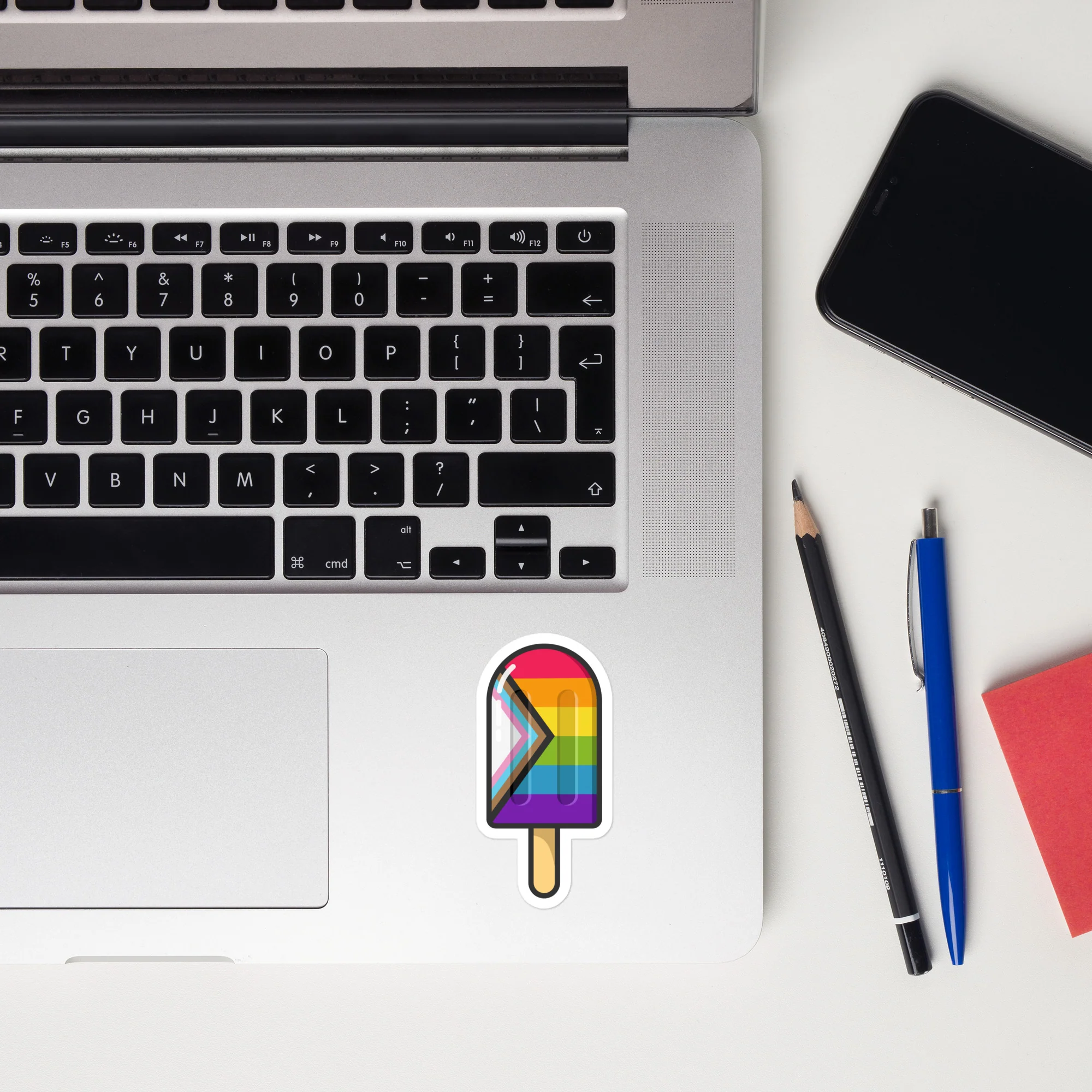 Progress Pride Flag Ice Pop Sticker - Image 3