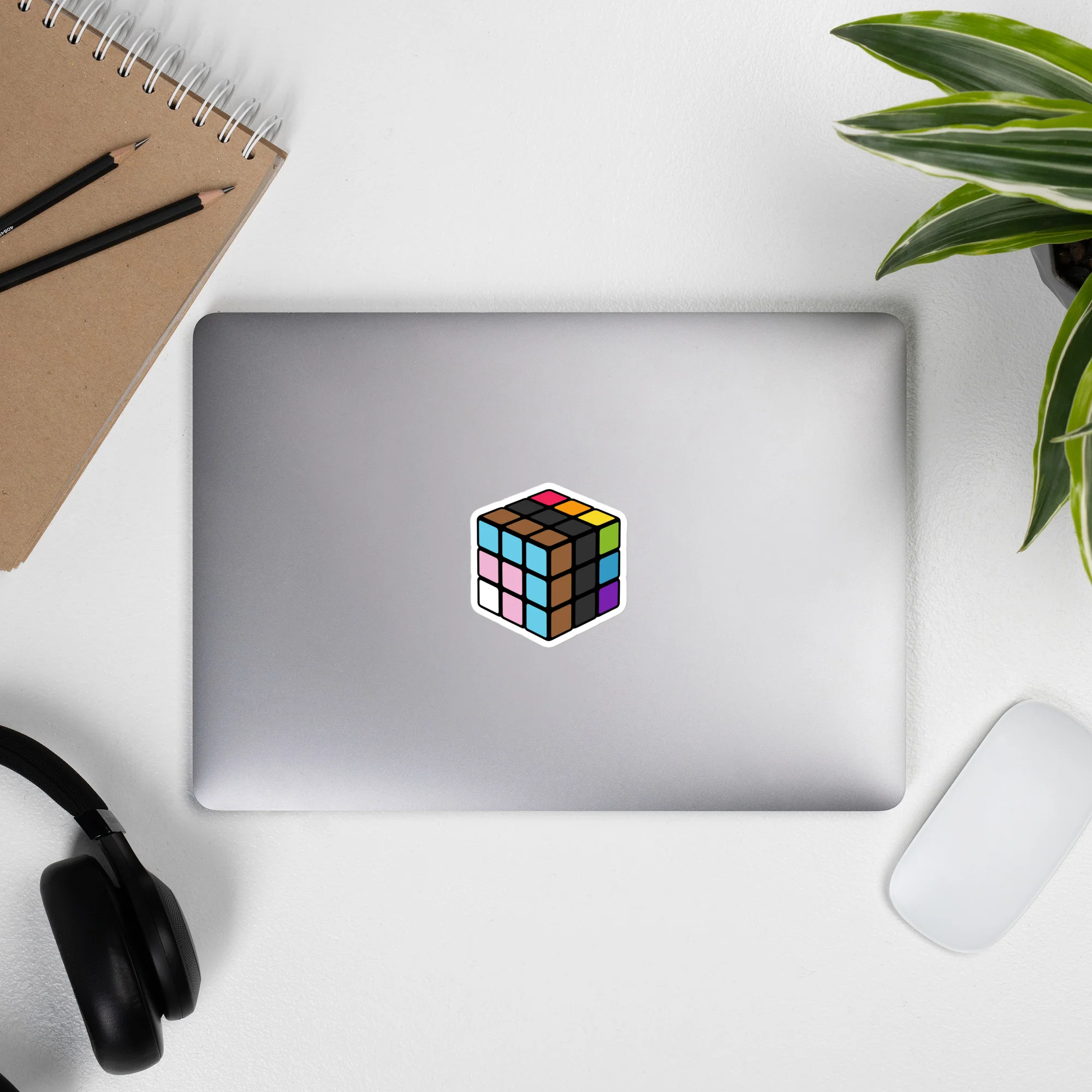 Progress Pride Flag Rubik’s Cube Sticker - Image 2