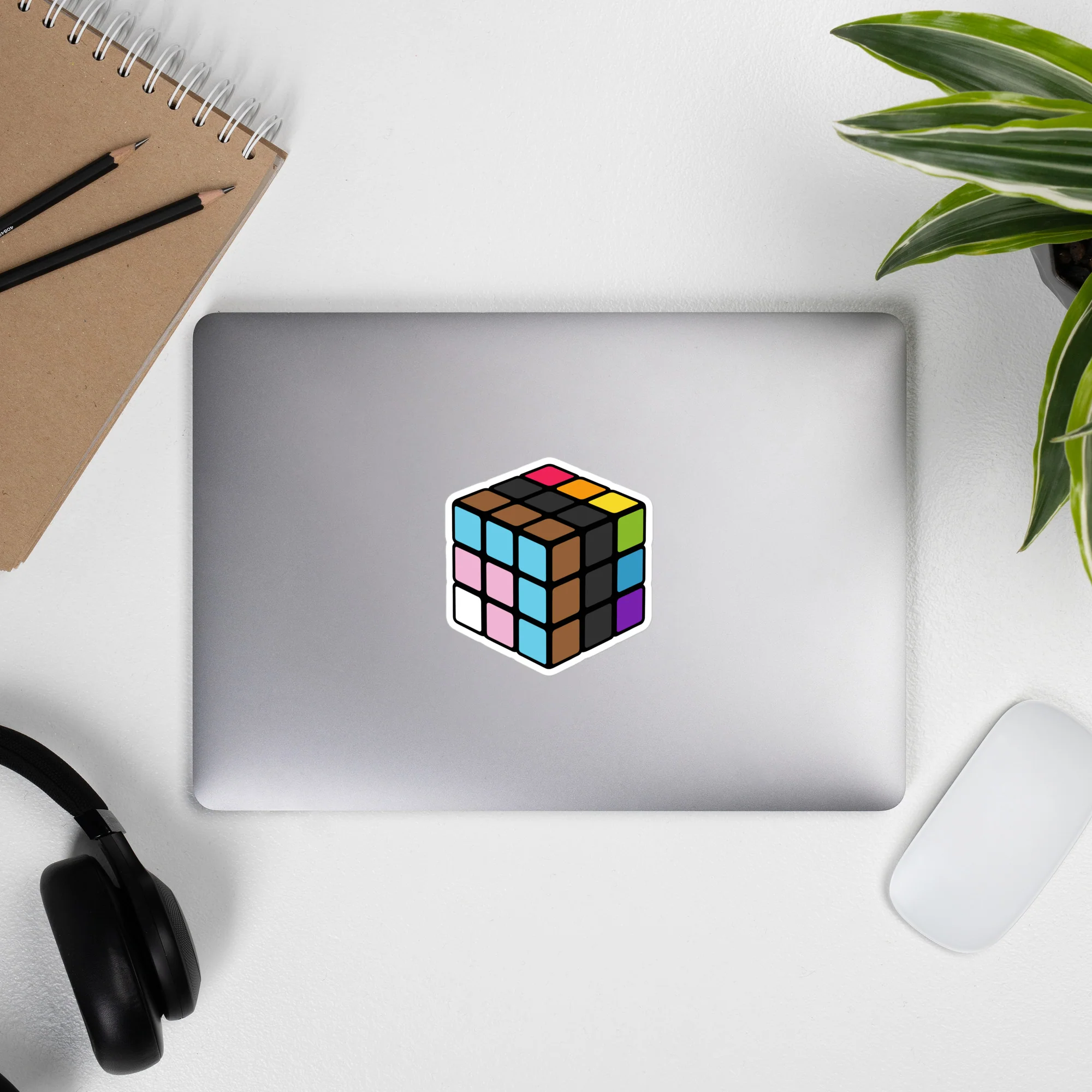 Progress Pride Flag Rubik’s Cube Sticker - Image 3