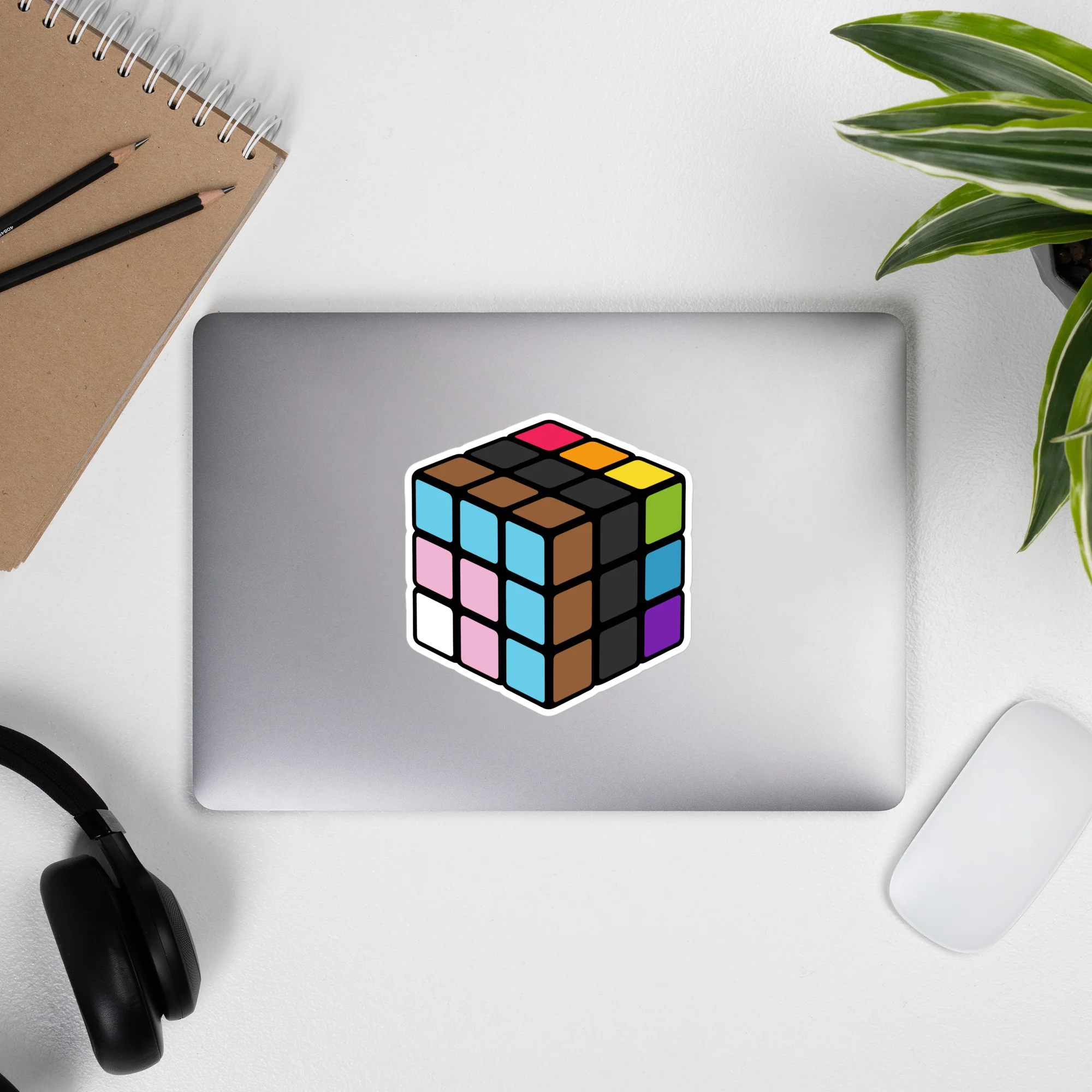Progress Pride Flag Rubik’s Cube Sticker - Image 4