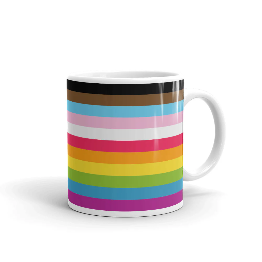 Progress Pride Flag Stripes Mug