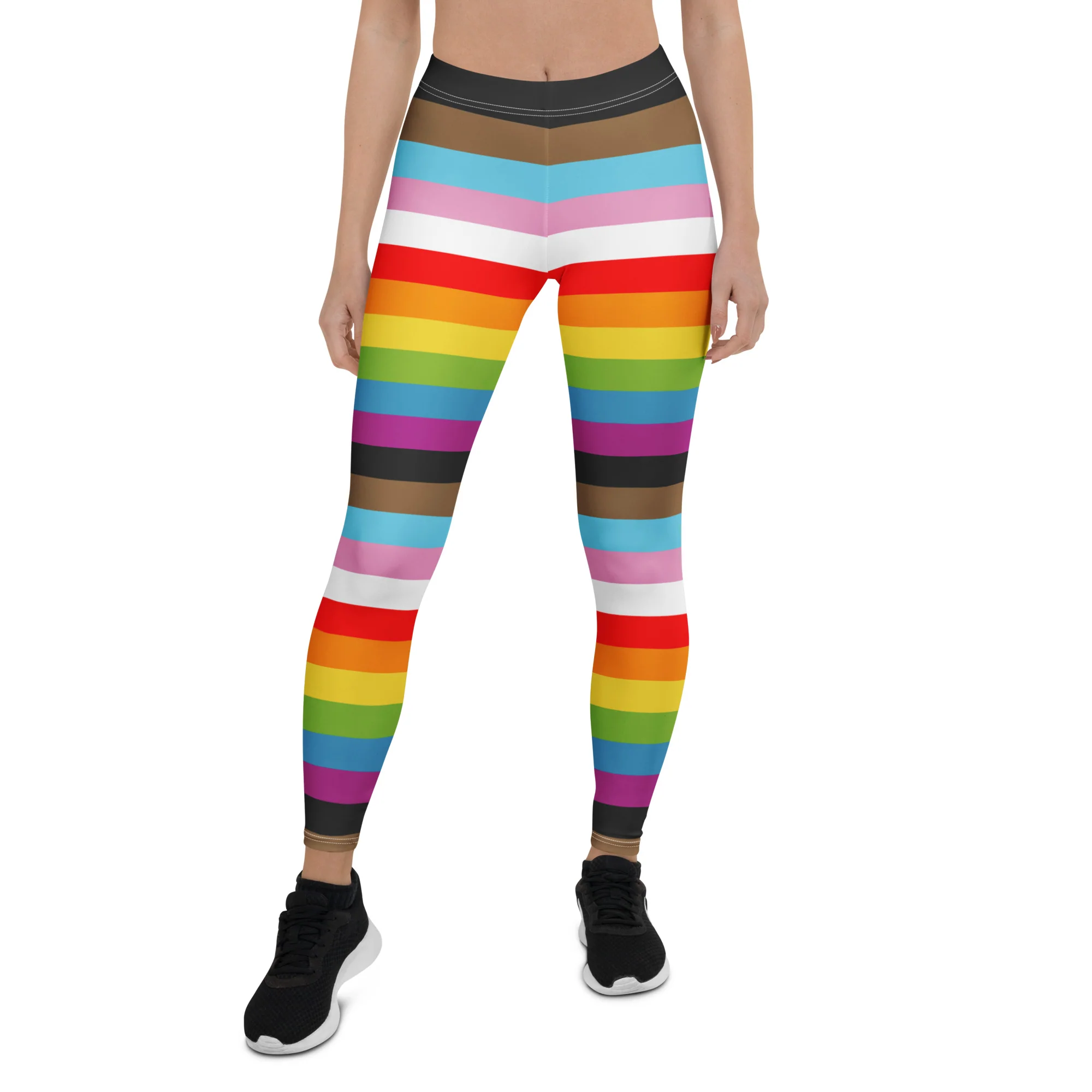 Progress Pride Stripes Hooped Leggings - Image 4