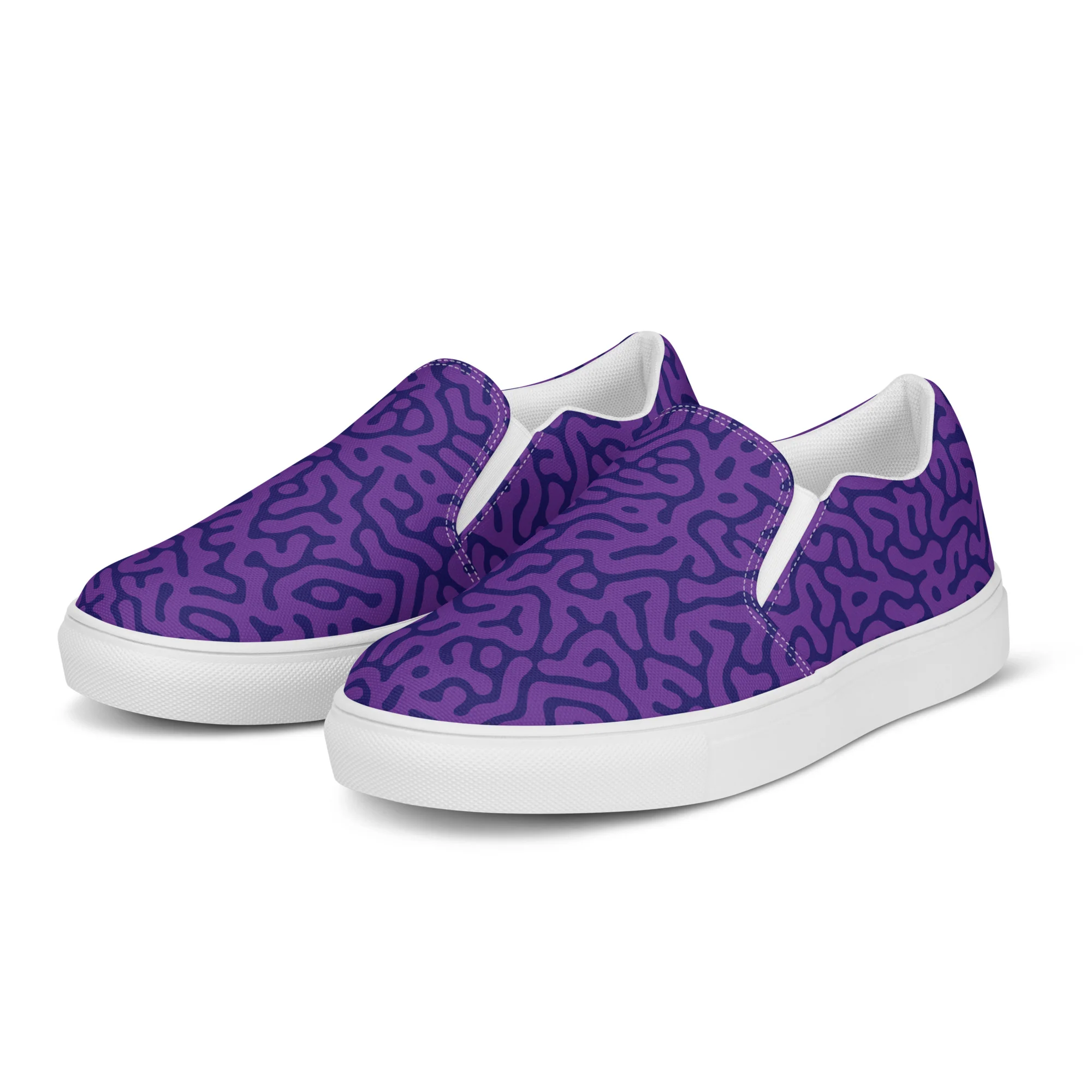 Purple Turing Pattern Slip-on Shoes (female sizes)