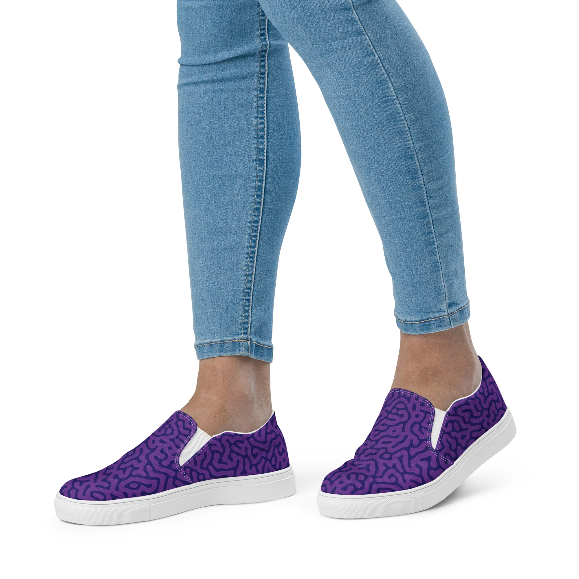 Purple Turing Pattern Slip-on Shoes (female sizes) - Image 2