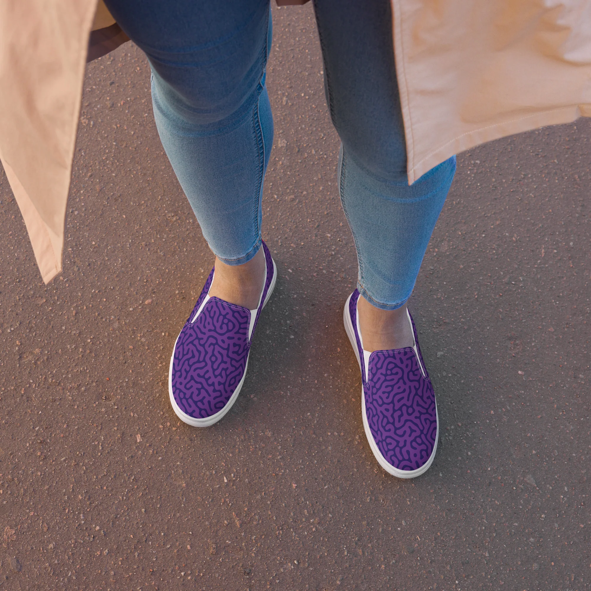Purple Turing Pattern Slip-on Shoes (female sizes) - Image 7
