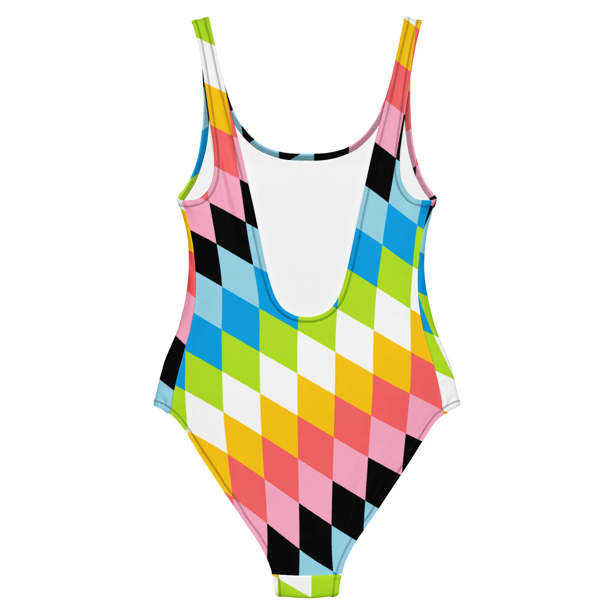 Queer Pride Flag Diamonds One-Piece Swimsuit - Image 11