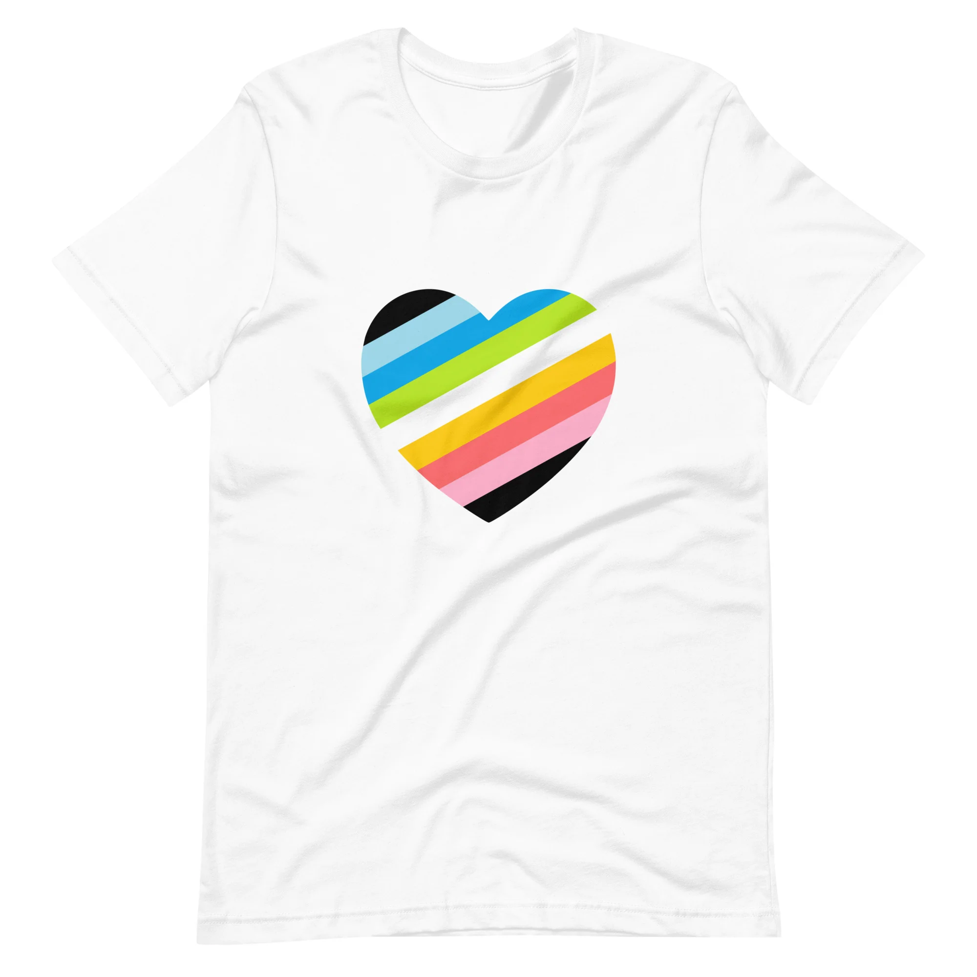 Queer Pride Flag Heart T-Shirt - Image 4