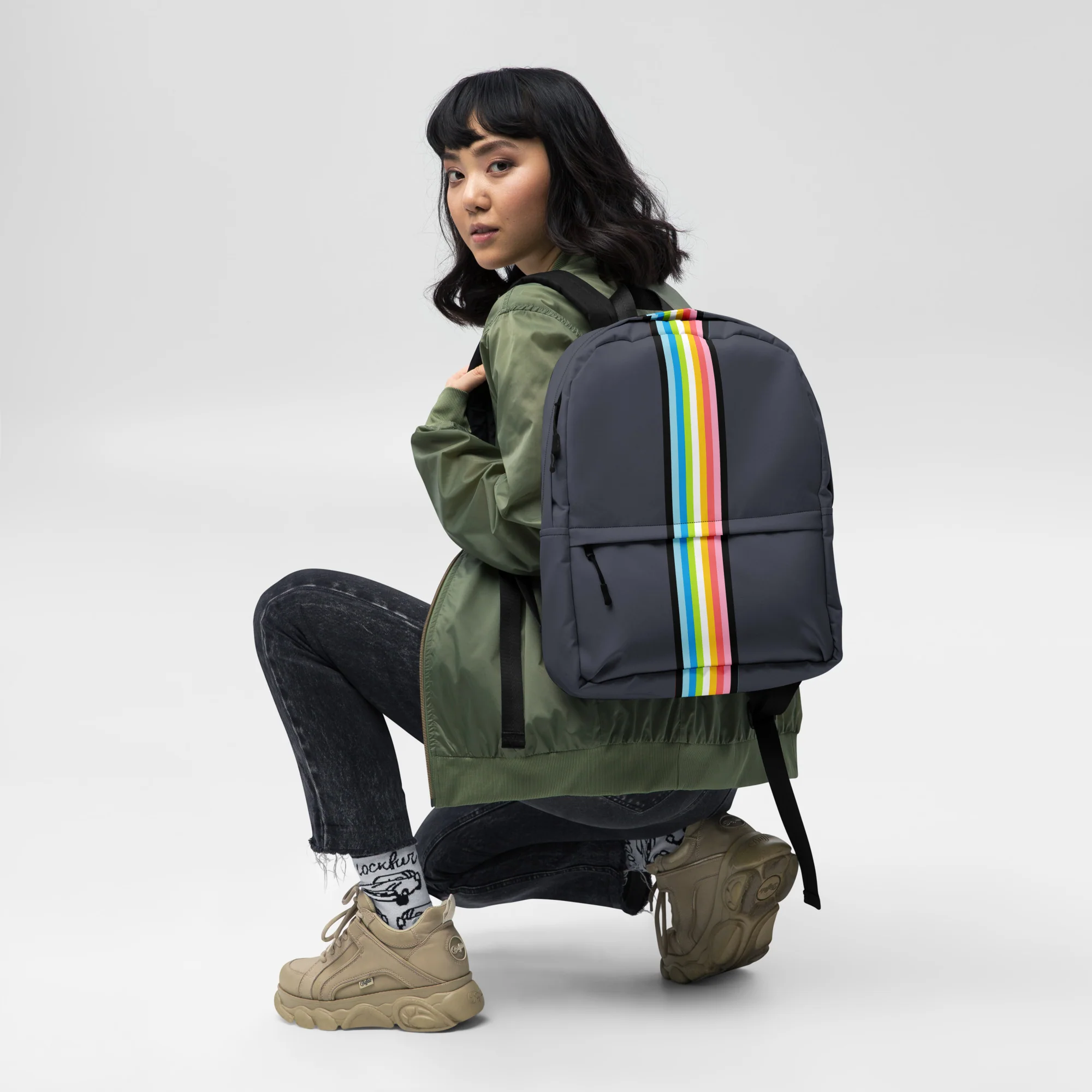 Queer Pride Stripe Backpack - Image 2