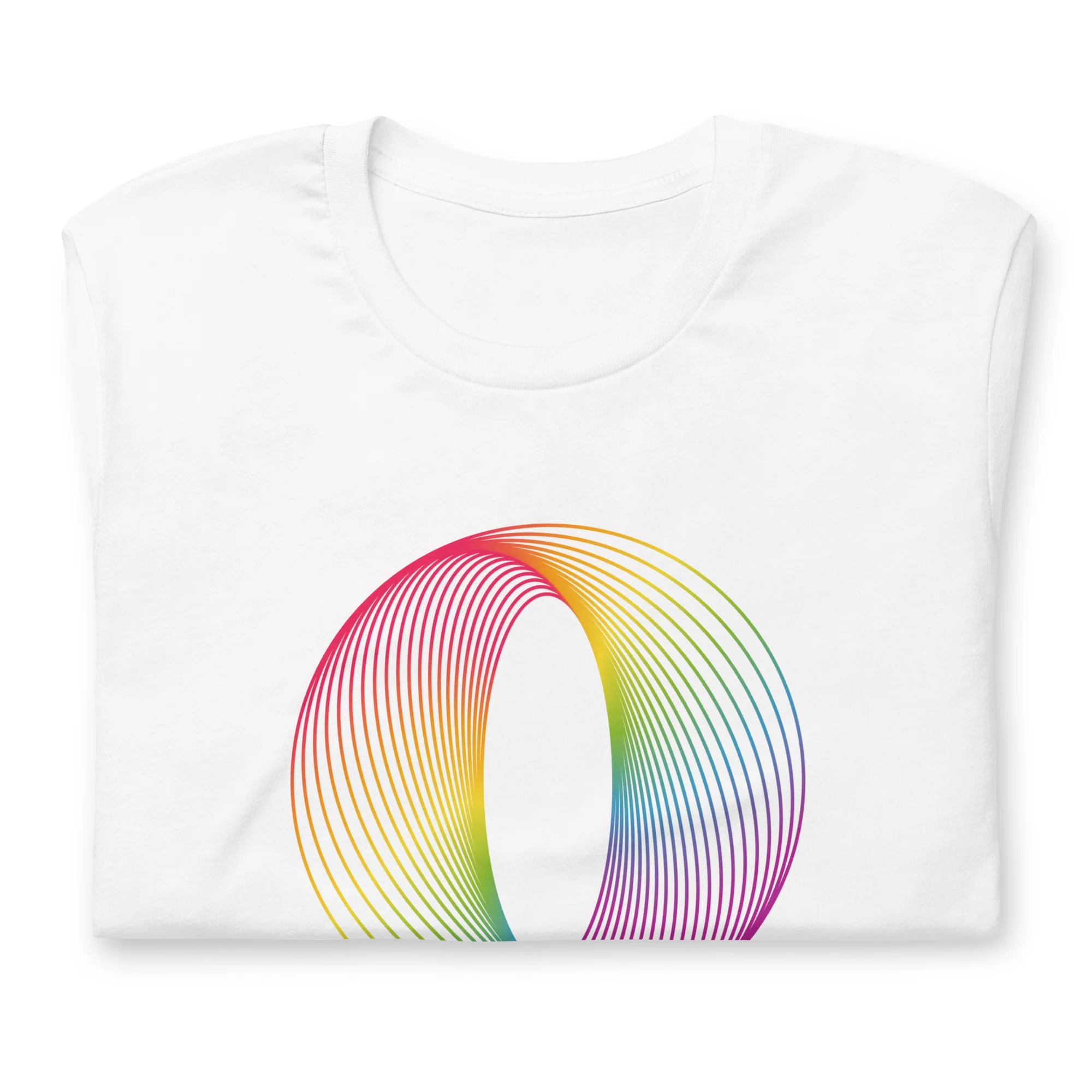 Rainbow Abstract Line Art T-Shirt - Image 4
