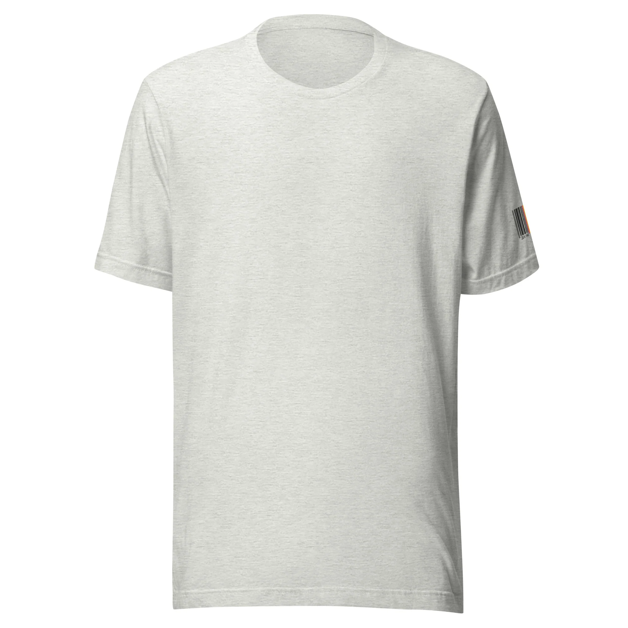 Rainbow Barcode Sleeve With Stonewall And First Pride Dates T-Shirt - Image 4