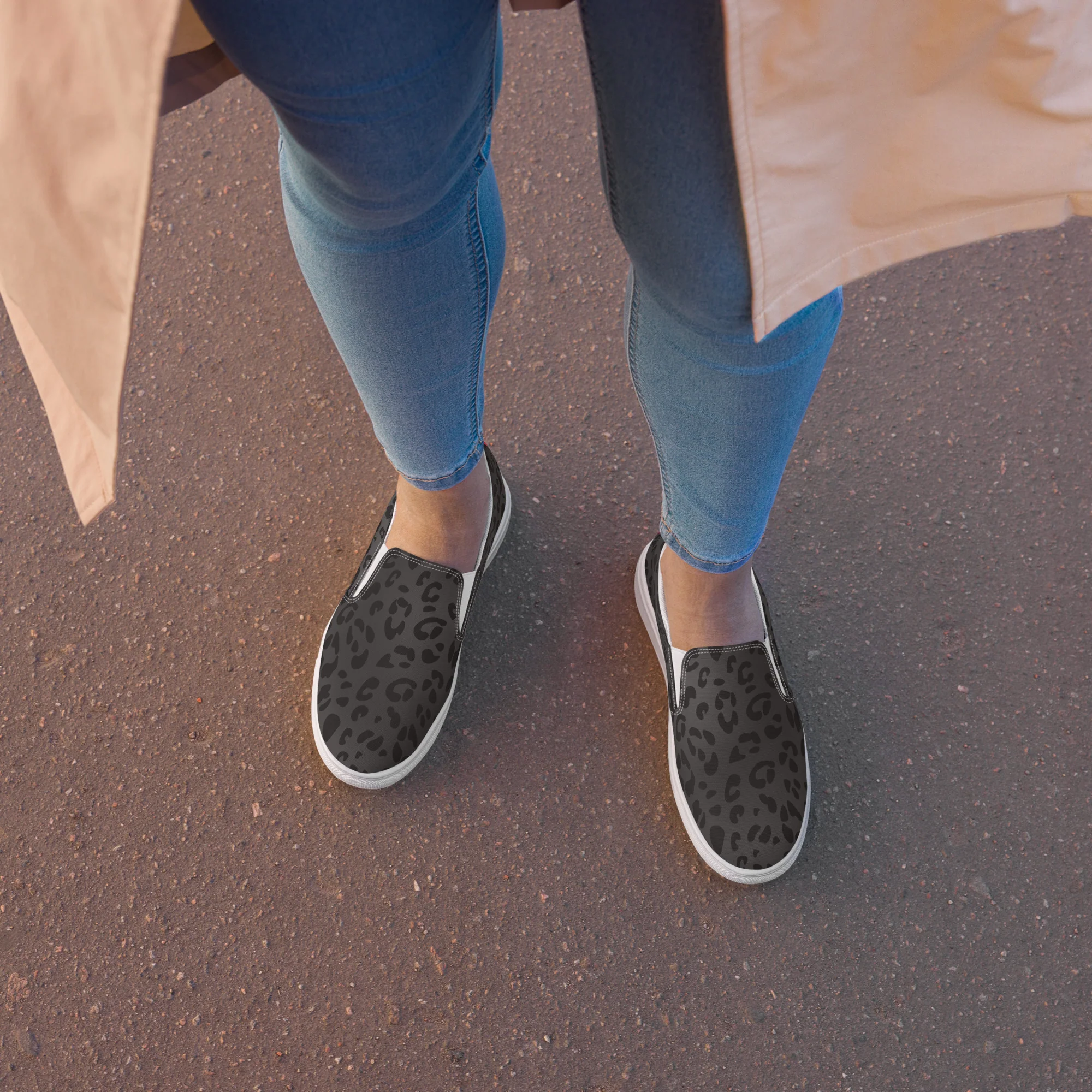 Rainbow Black Leopard Slip-on Shoes (female sizes) - Image 2