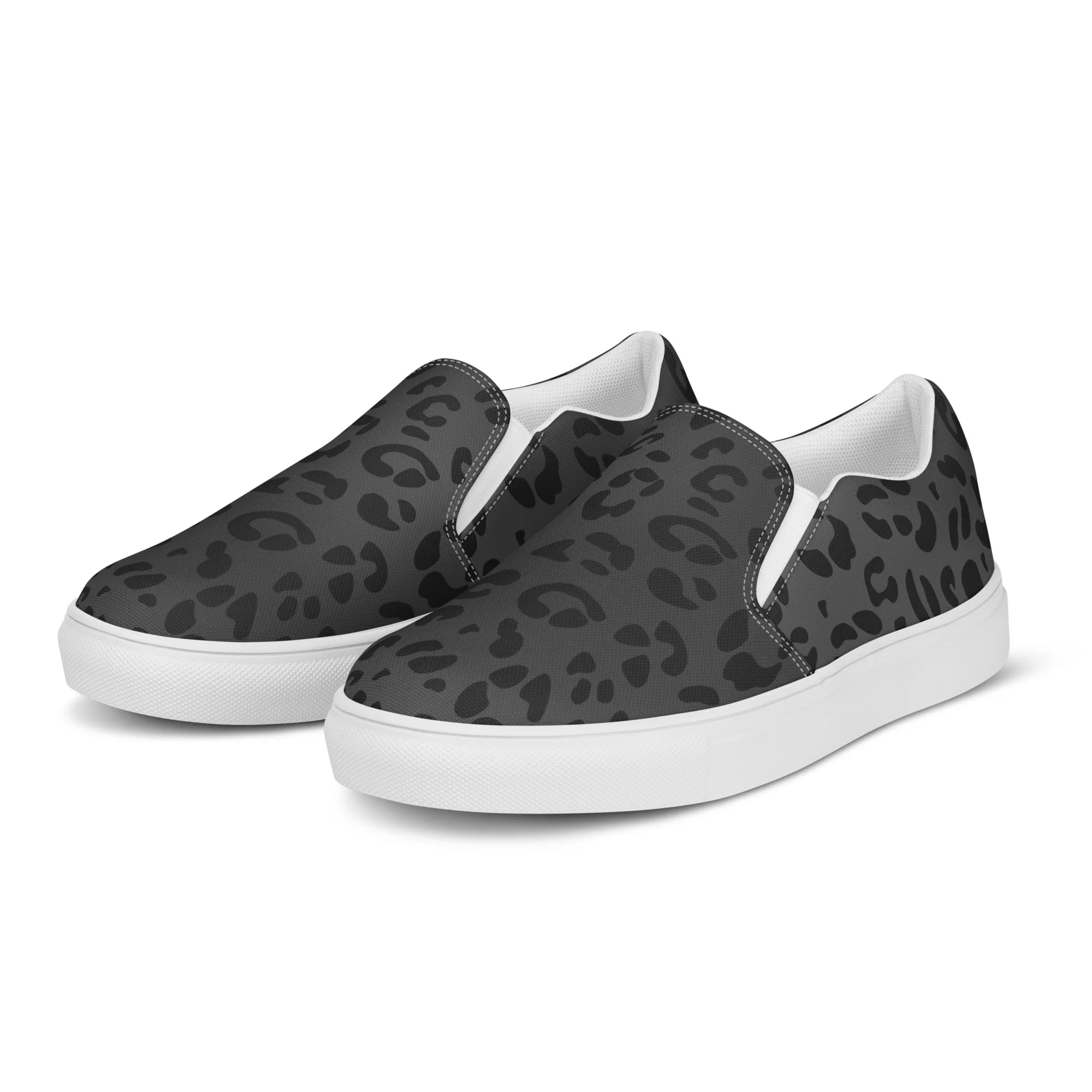 Rainbow Black Leopard Slip-on Shoes (male sizes)