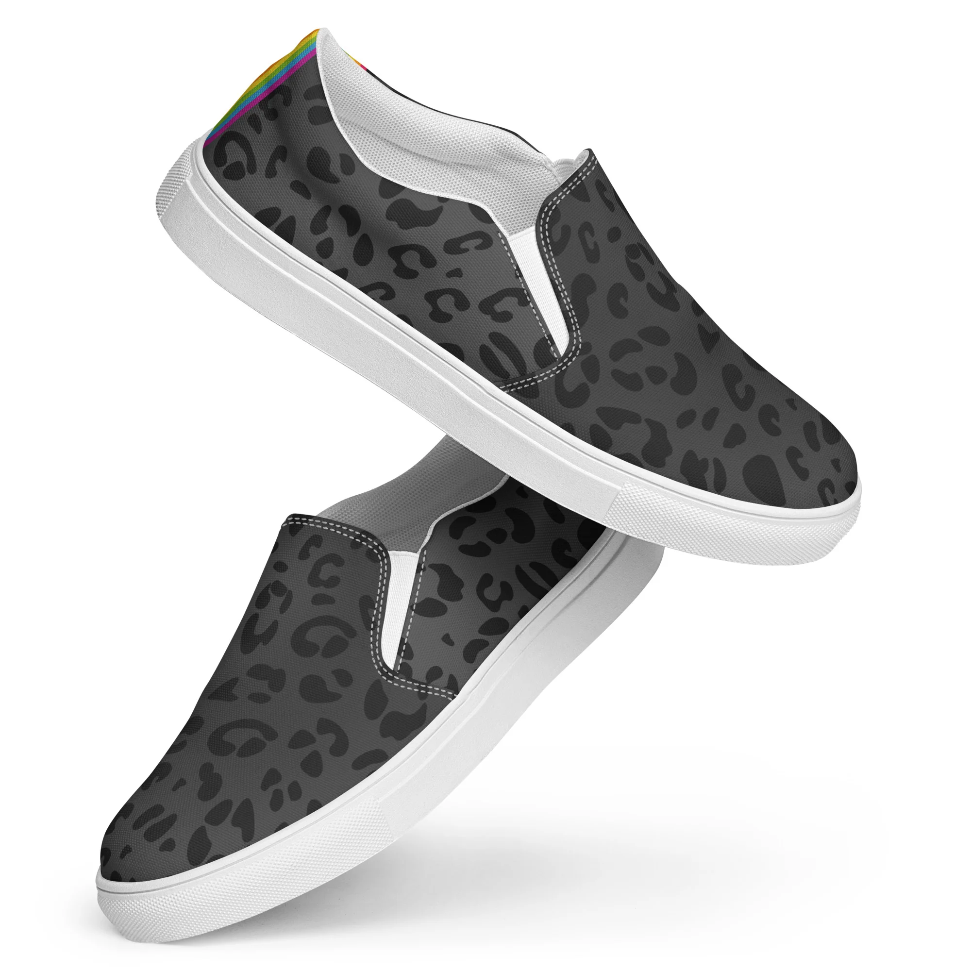 Rainbow Black Leopard Slip-on Shoes (male sizes) - Image 5