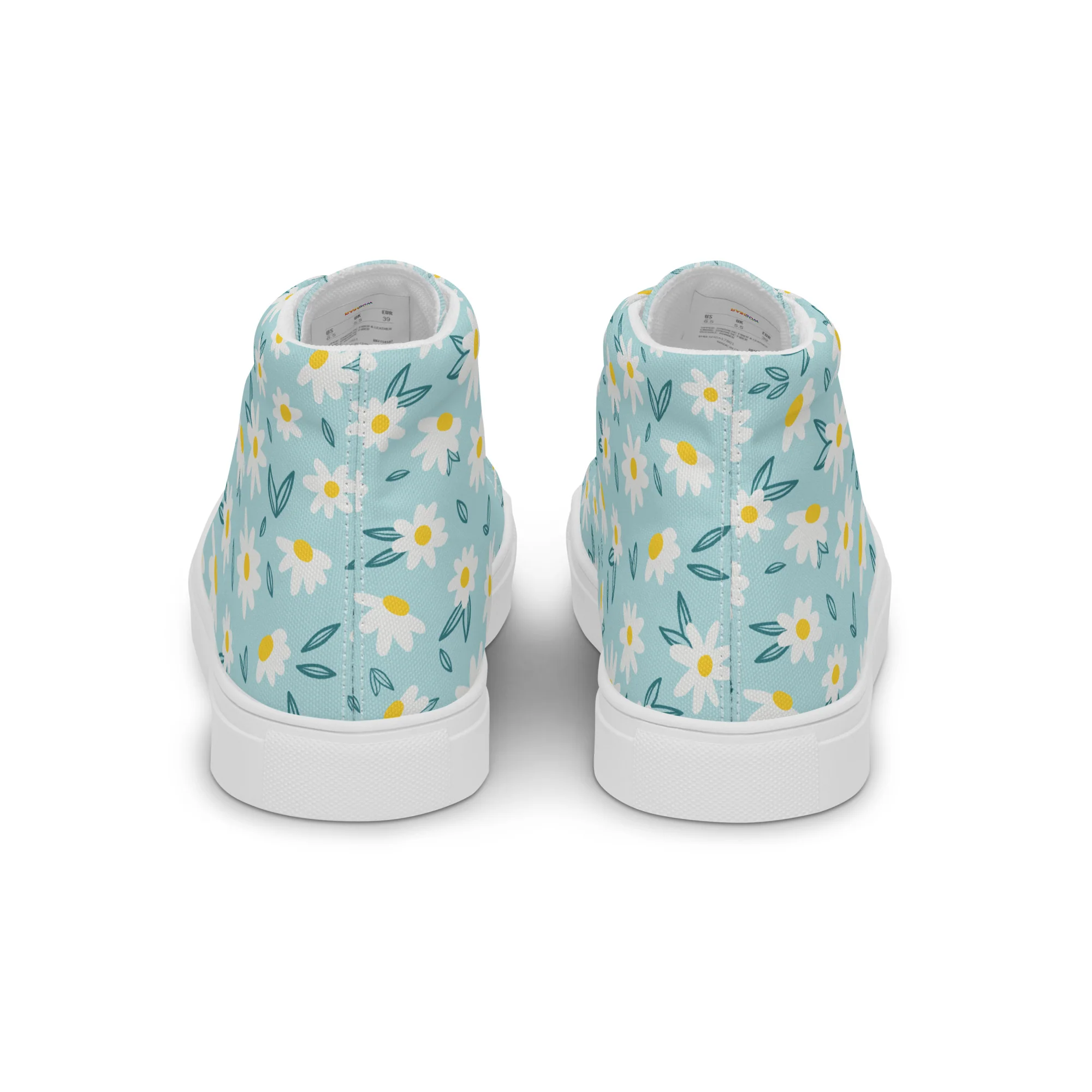 Rainbow Daisy High Top Trainers (female sizes) - Image 3