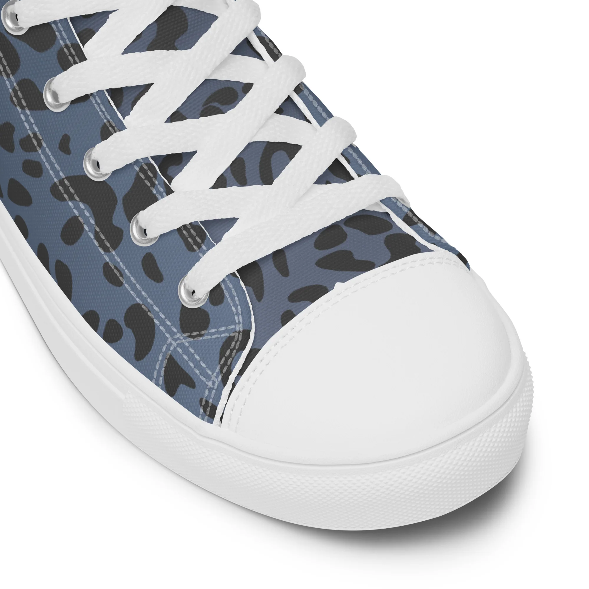 Rainbow Flag Blue Leopard Print High Top Trainers (female sizes) - Image 8