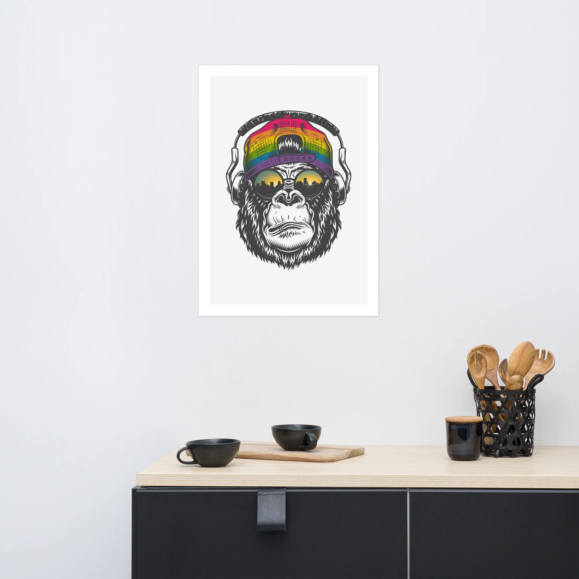 Rainbow Gorilla At Sunrise Art Print - Image 5