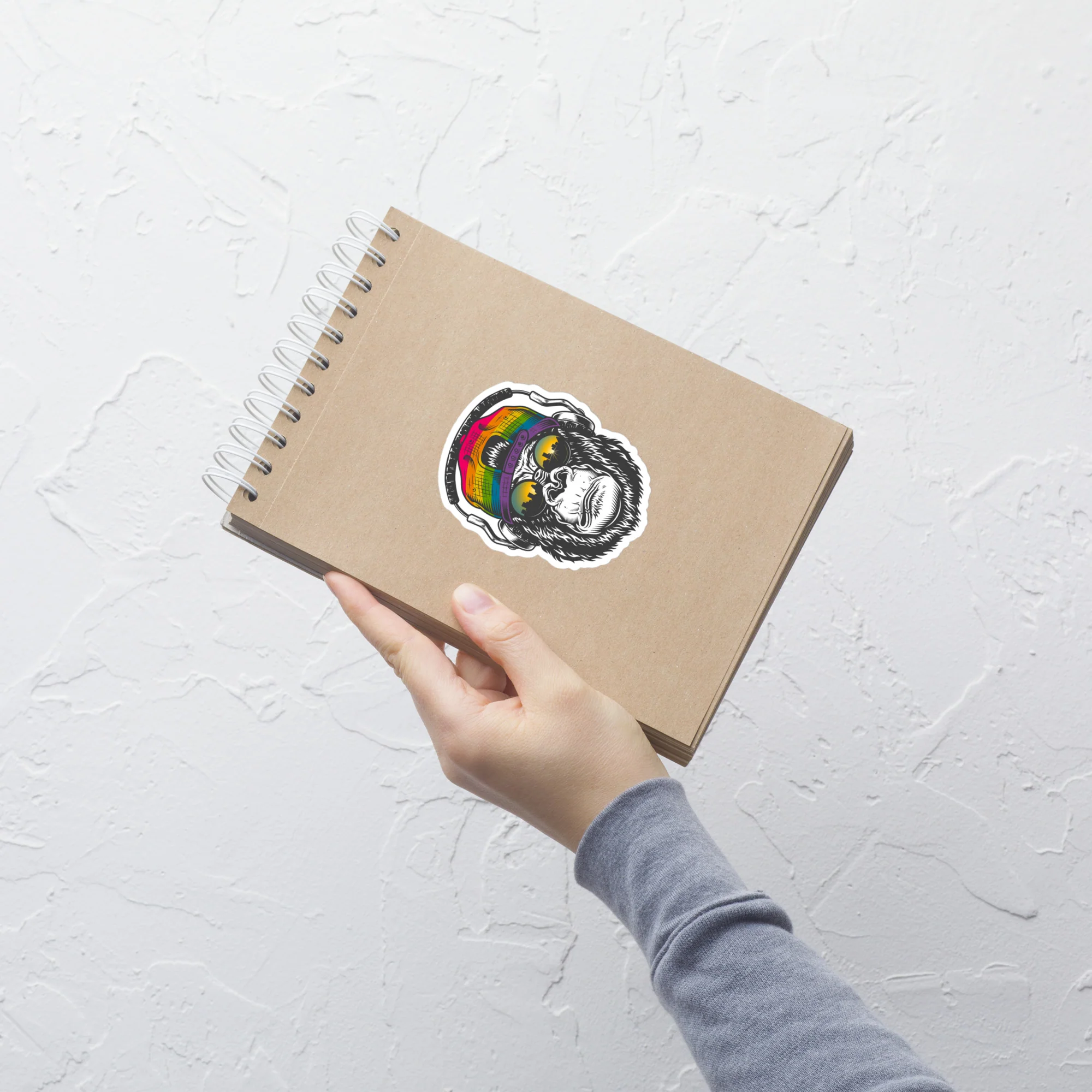 Rainbow Gorilla Sticker - Image 2