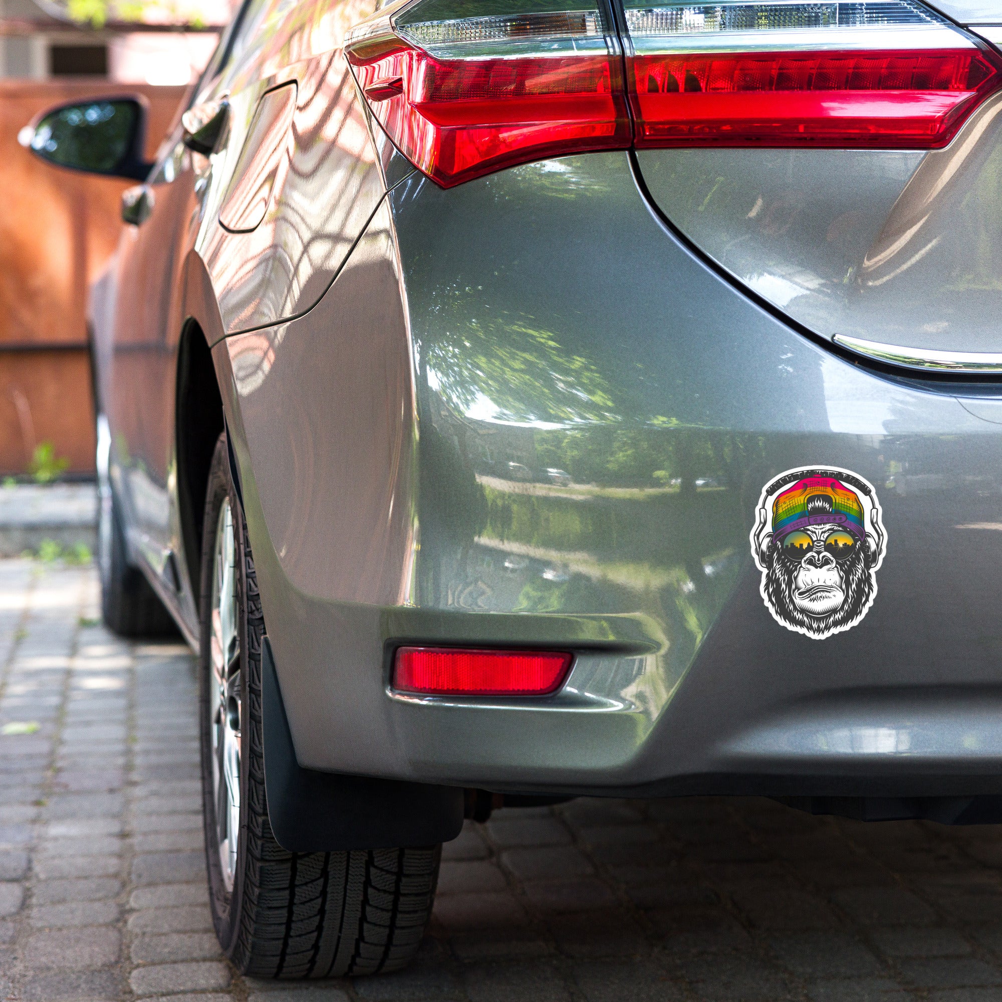 Rainbow Gorilla Sticker - Image 3