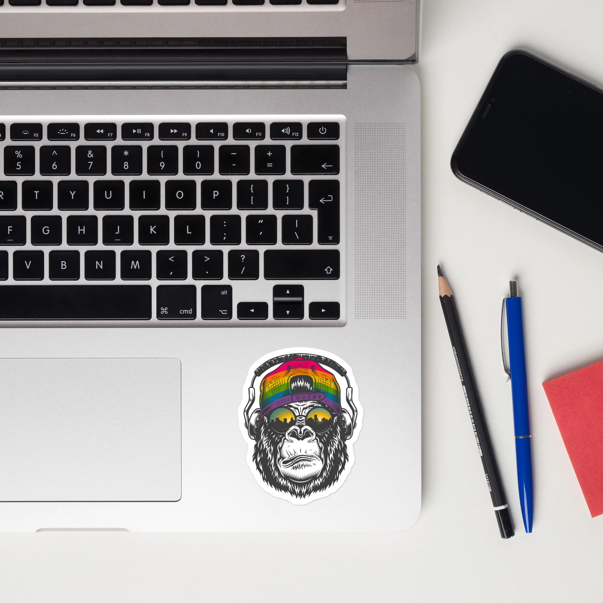 Rainbow Gorilla Sticker - Image 4