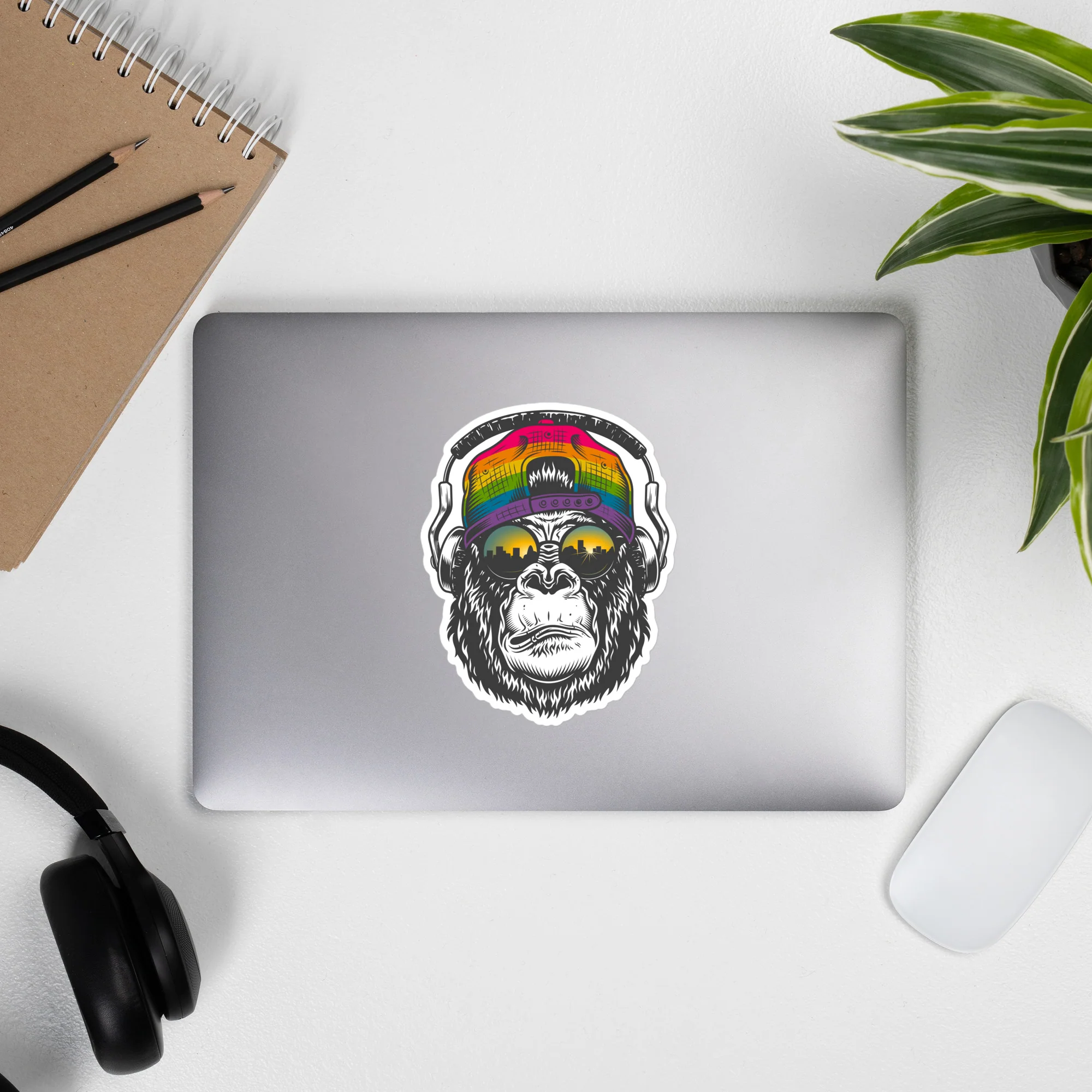 Rainbow Gorilla Sticker - Image 7