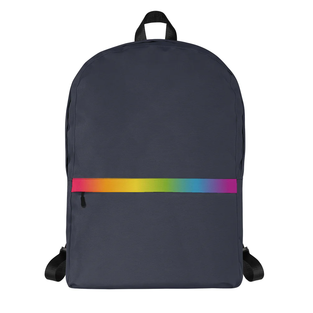 Rainbow Gradient Stripe Backpack - Image 7