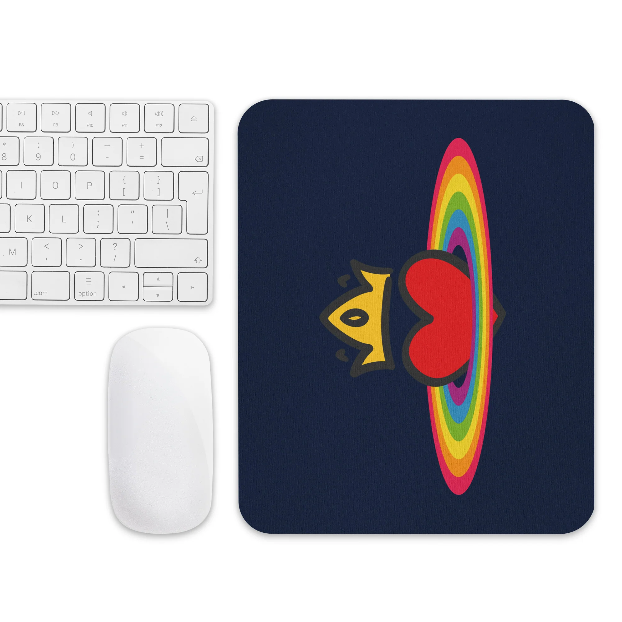 Rainbow Halo and Heart Mouse Pad/Mouse Mat - Image 4