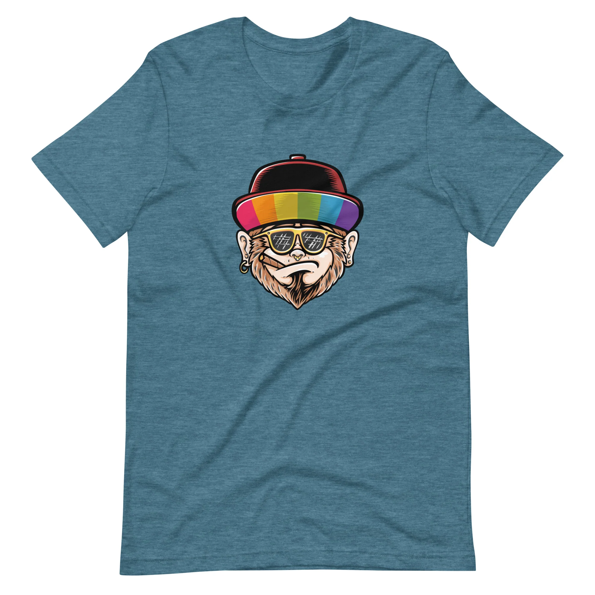 Rainbow Hat Monkey T-Shirt - Image 4