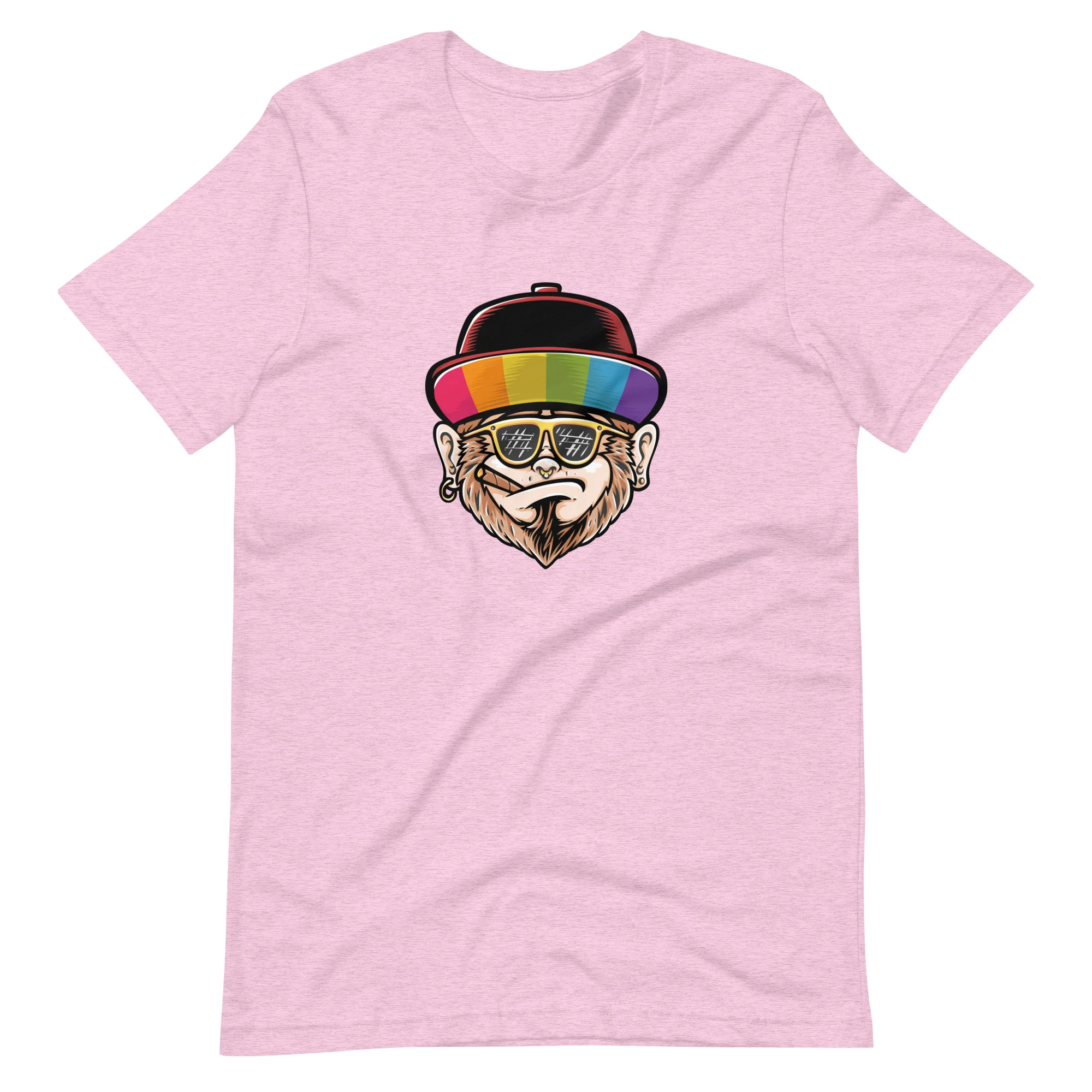 Rainbow Hat Monkey T-Shirt - Image 5