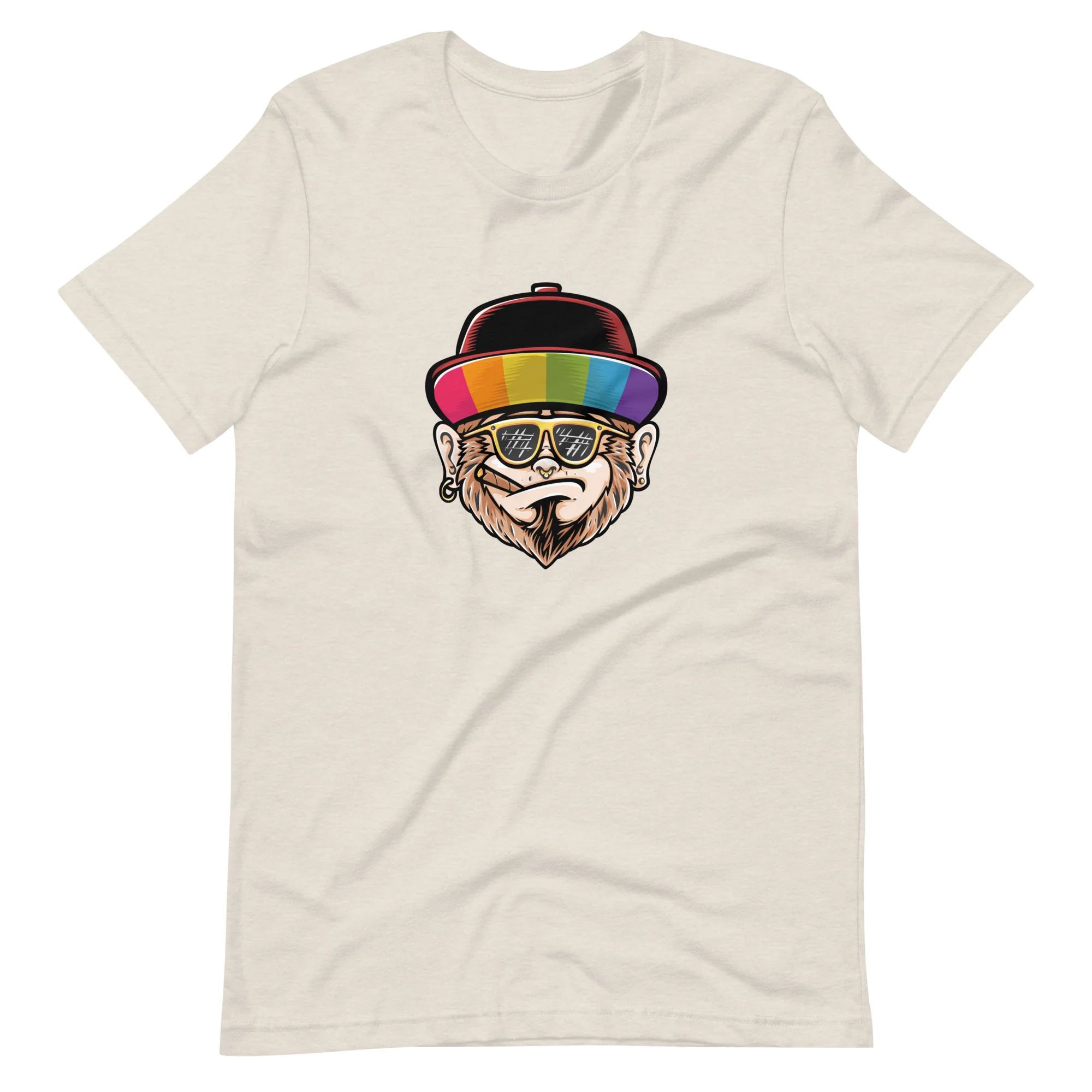 Rainbow Hat Monkey T-Shirt - Image 6