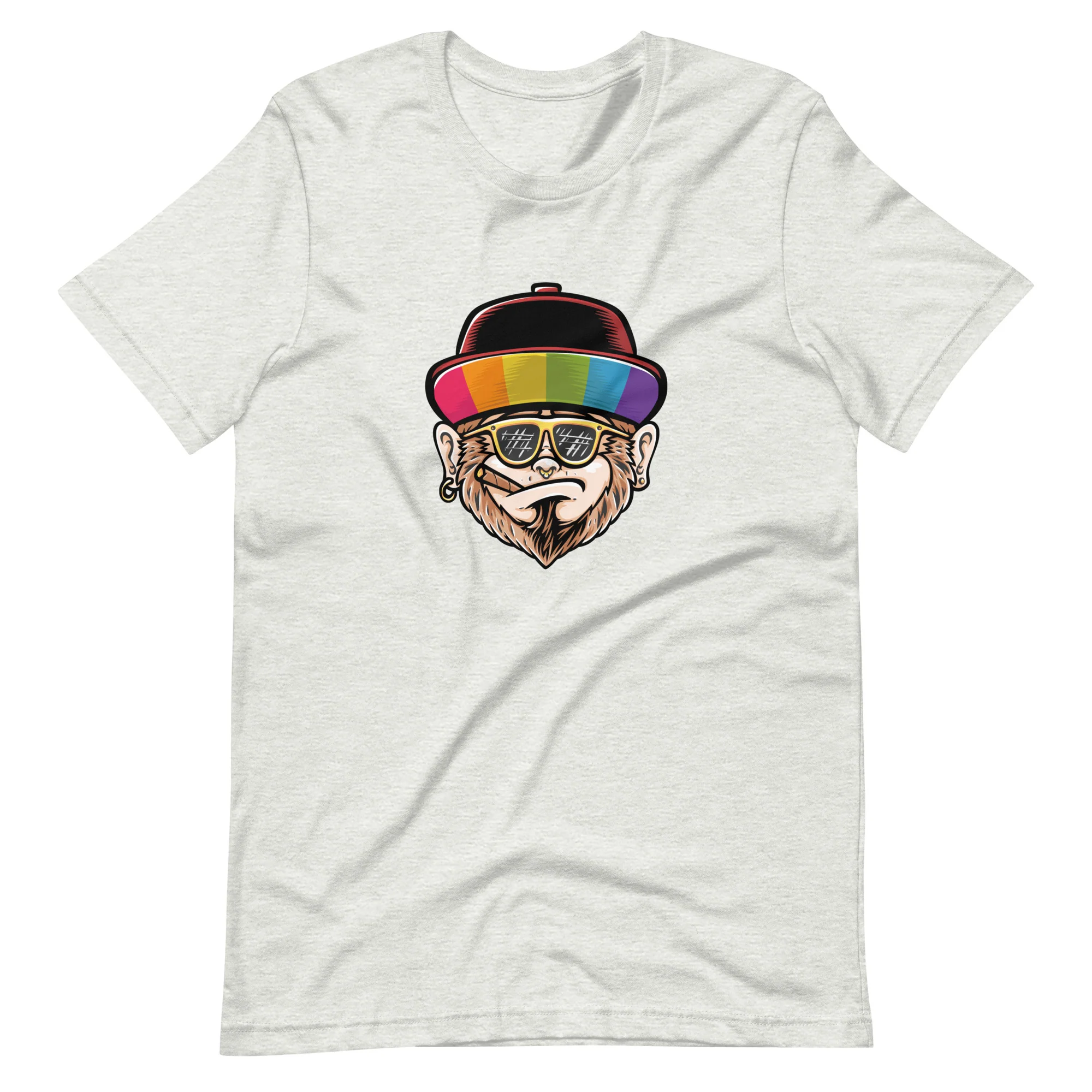 Rainbow Hat Monkey T-Shirt - Image 7