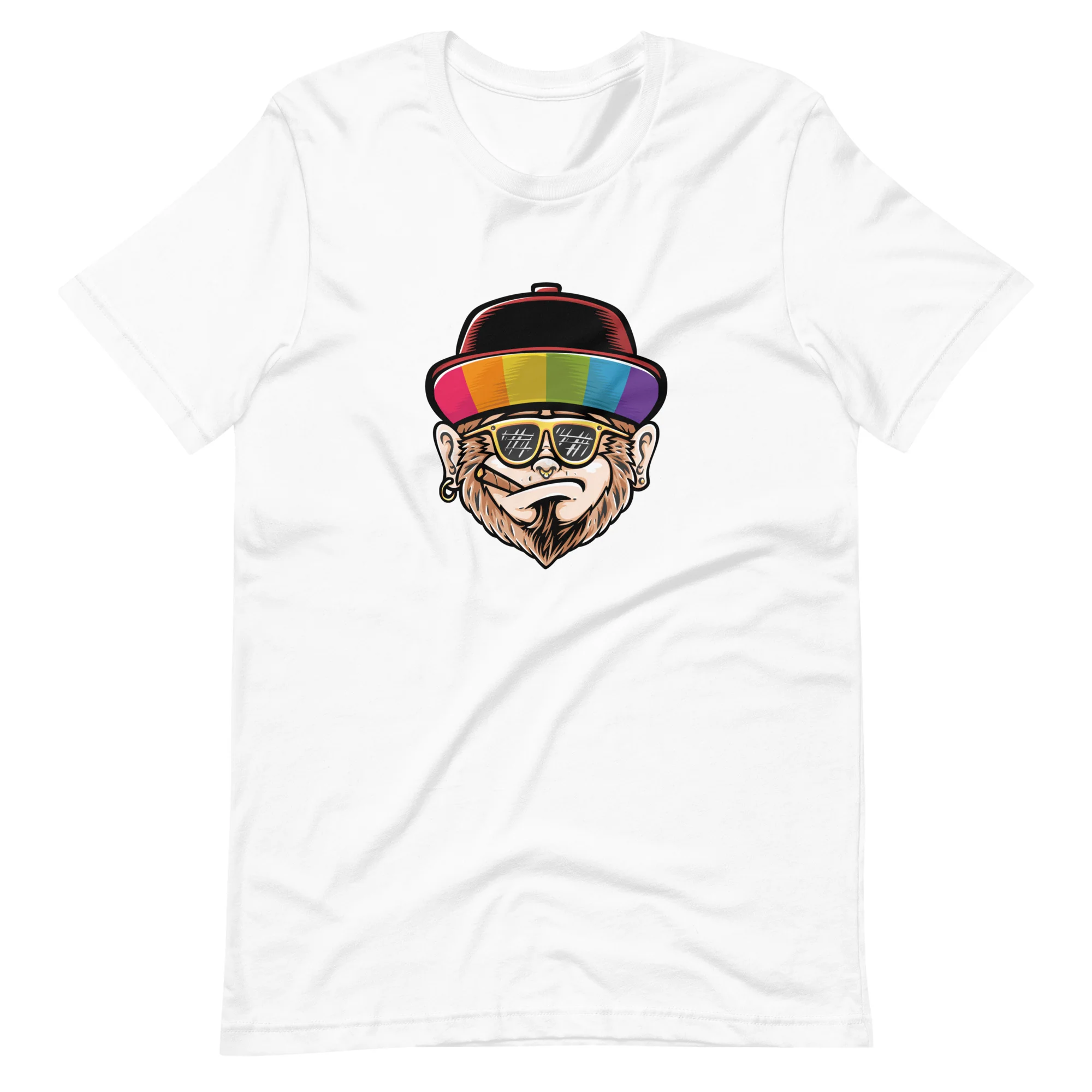 Rainbow Hat Monkey T-Shirt - Image 8