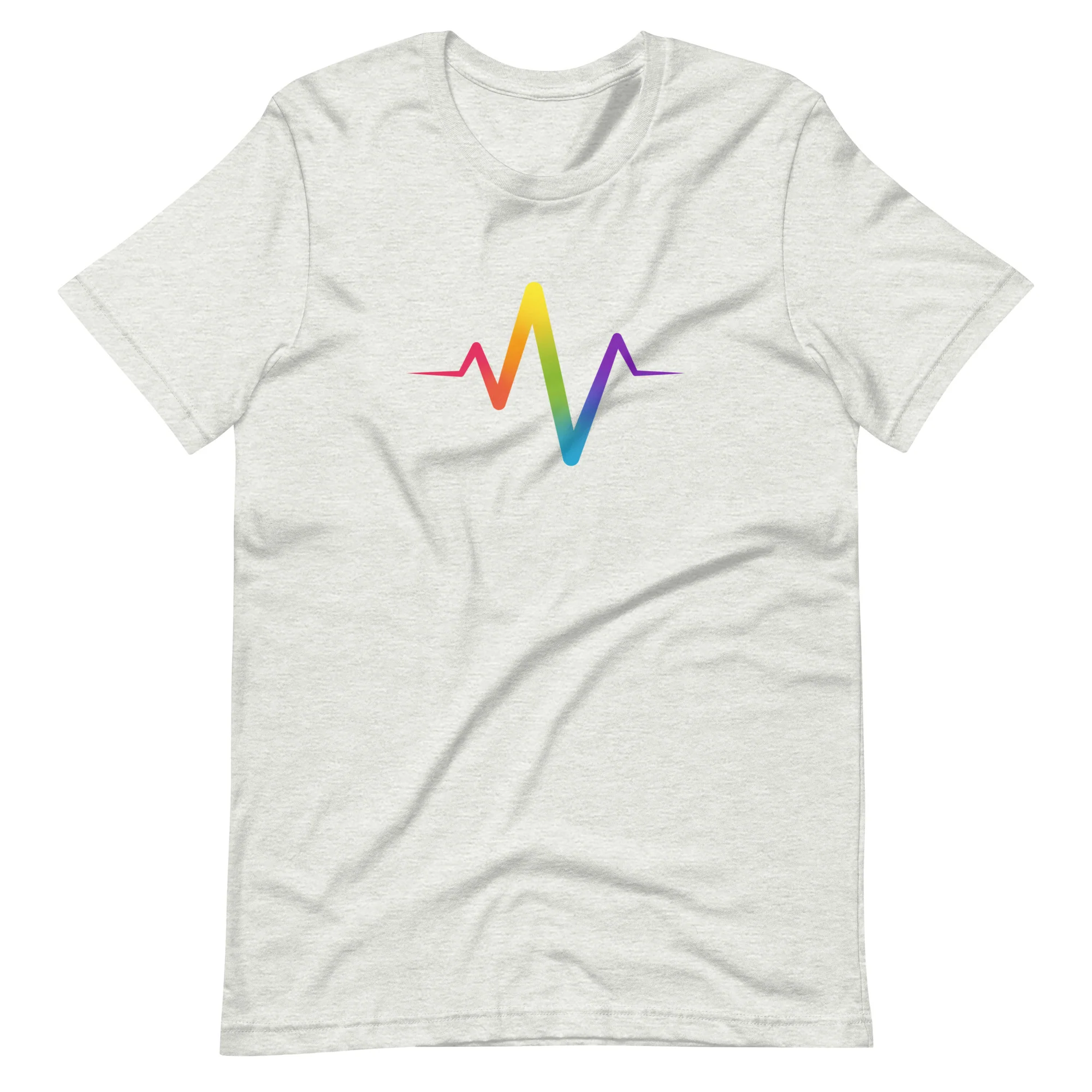 Rainbow Pride Heartbeat T-Shirt - Image 2