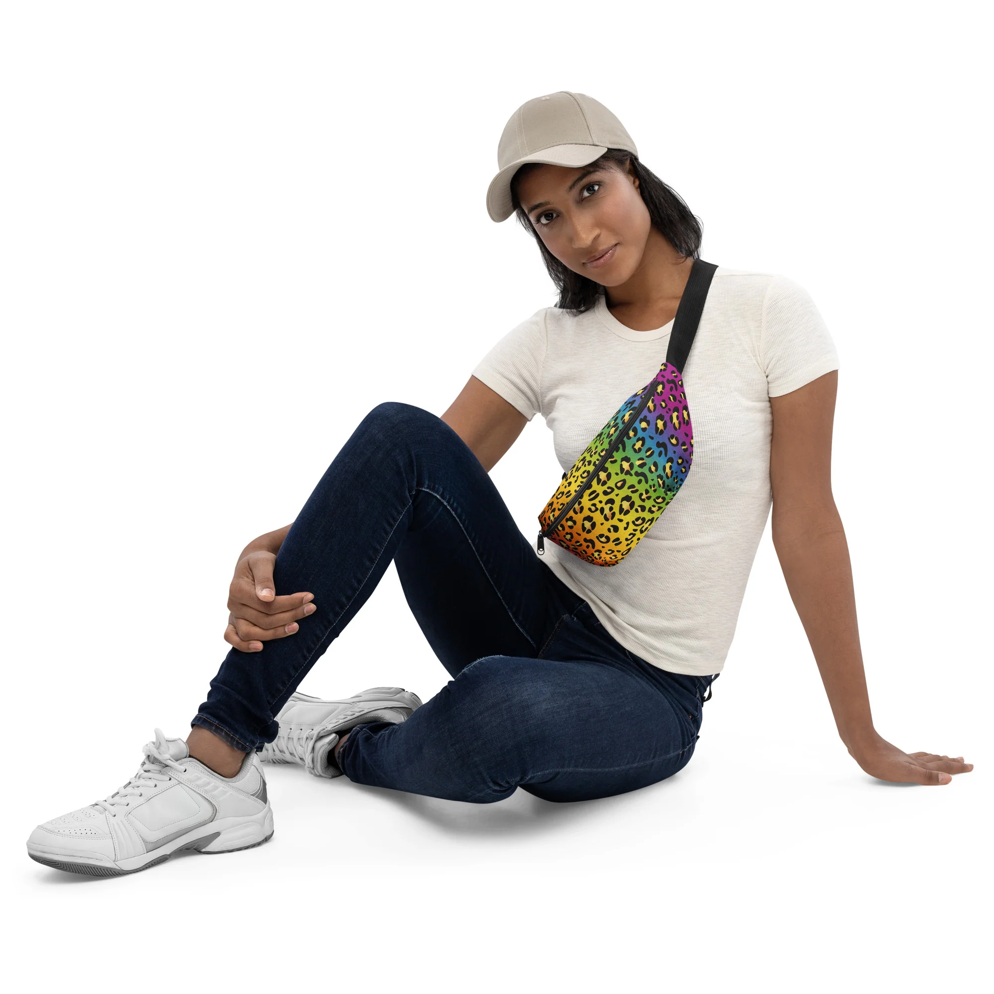 Rainbow Leopard Print Fanny Pack/Bum Bag - Image 10