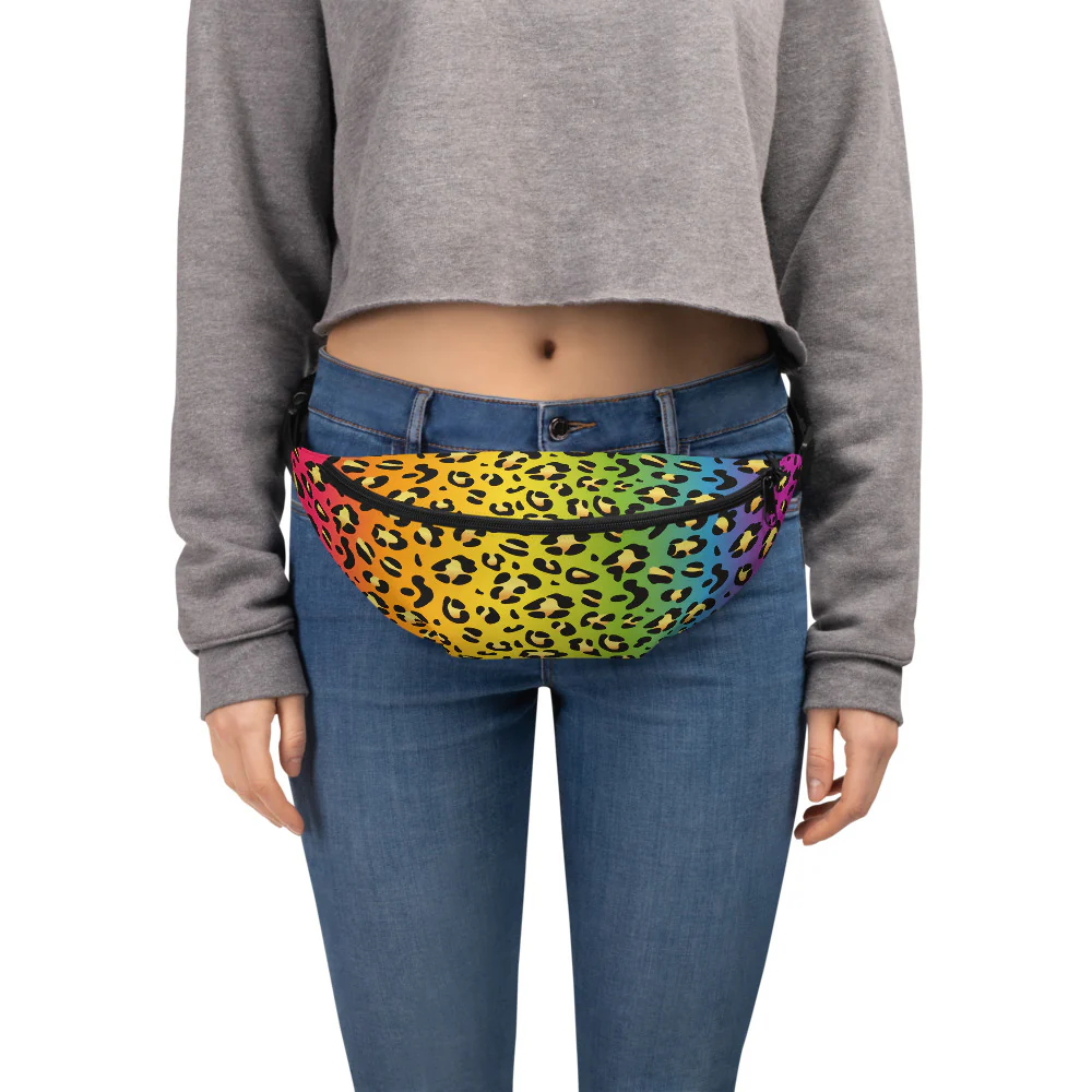 Rainbow Leopard Print Fanny Pack/Bum Bag - Image 8