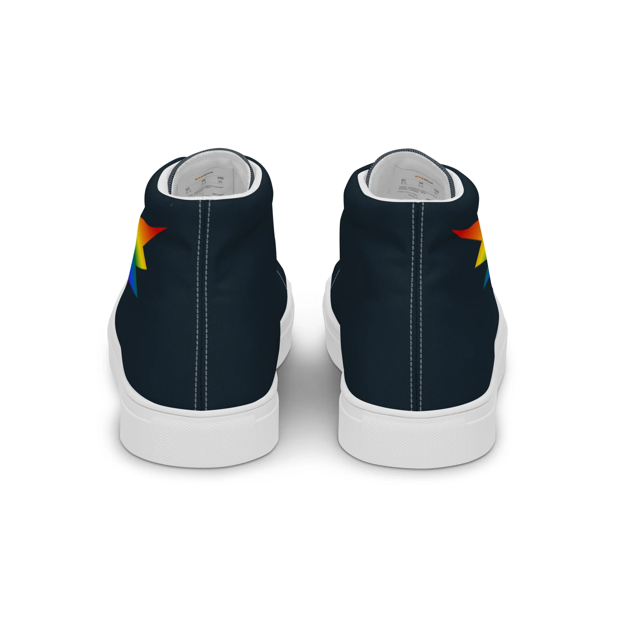 Rainbow Lightning Blue High Top Trainers (male sizes) - Image 8