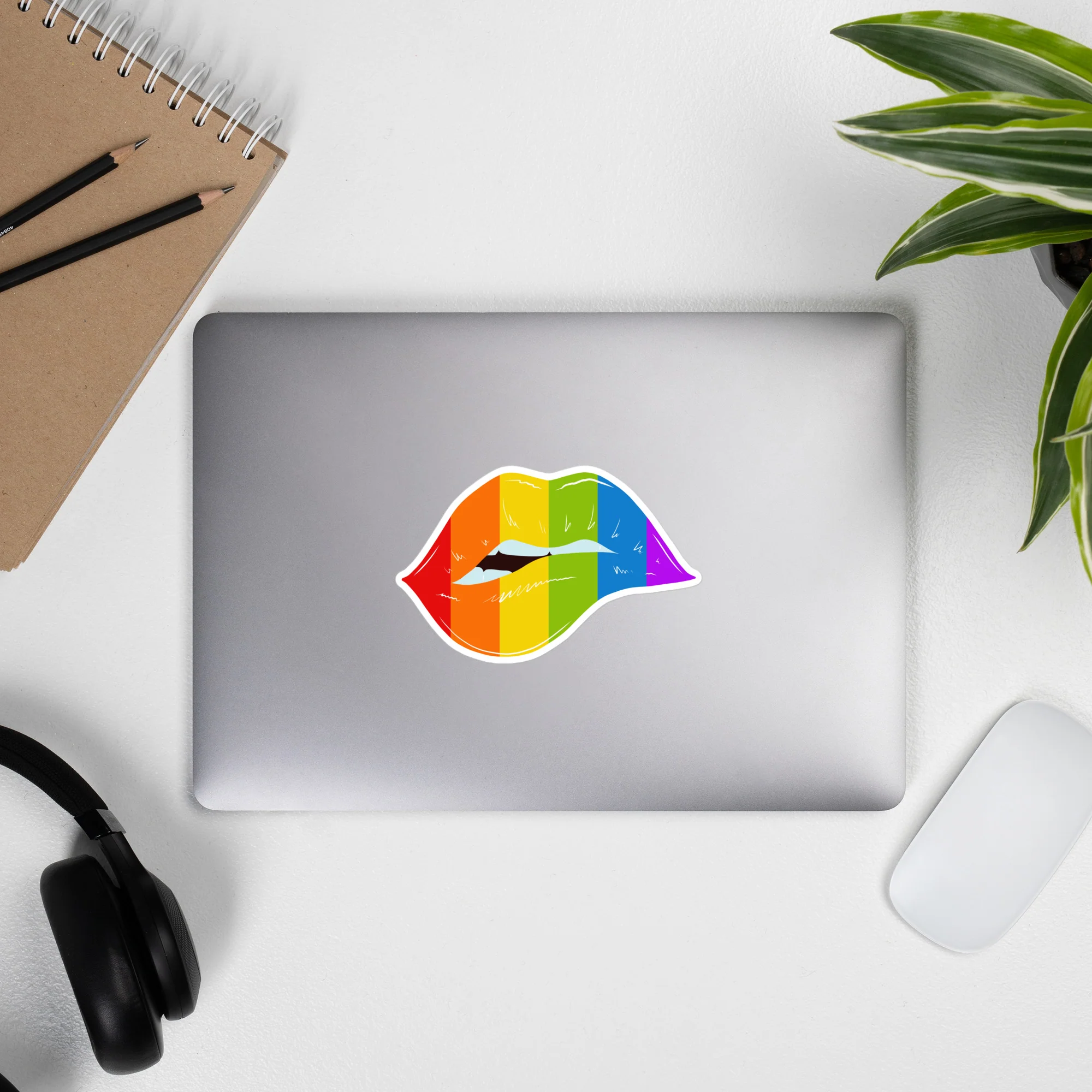 Rainbow Lips Sticker - Image 4