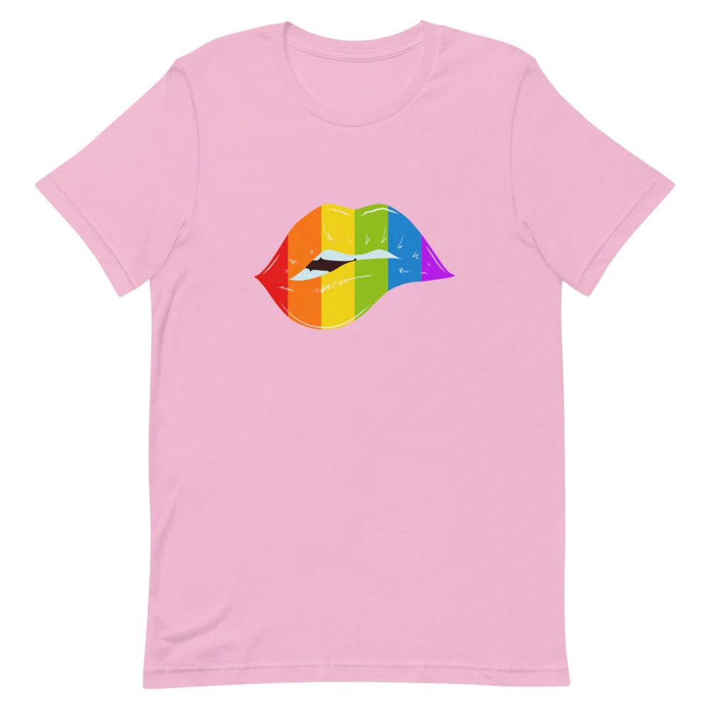 Rainbow Lips Unisex T-Shirt - Image 4