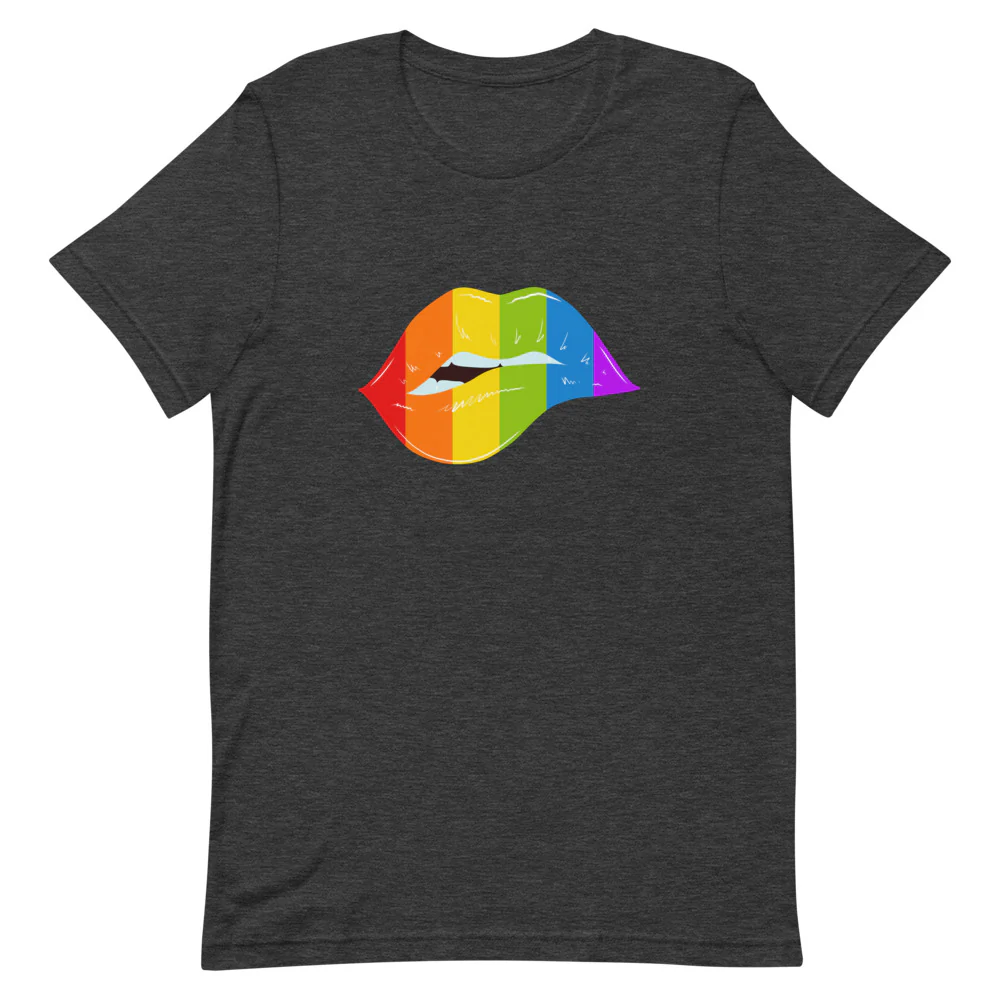 Rainbow Lips Unisex T-Shirt - Image 5