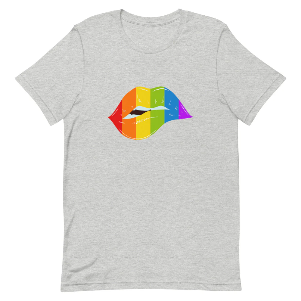 Rainbow Lips Unisex T-Shirt - Image 6