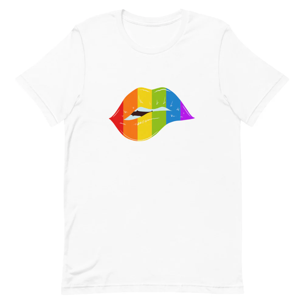 Rainbow Lips Unisex T-Shirt - Image 7
