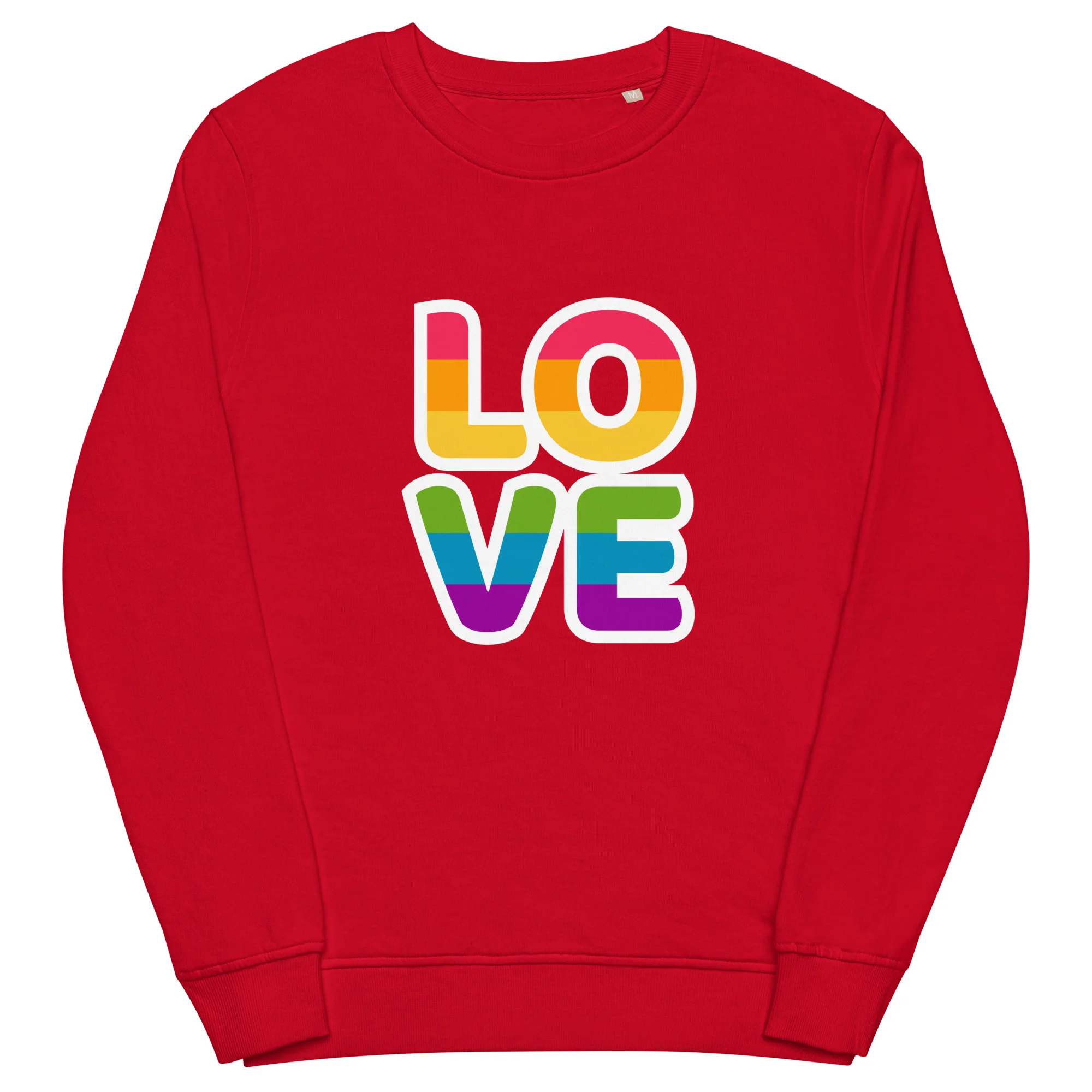 Rainbow Love Organic Sweatshirt - Image 4