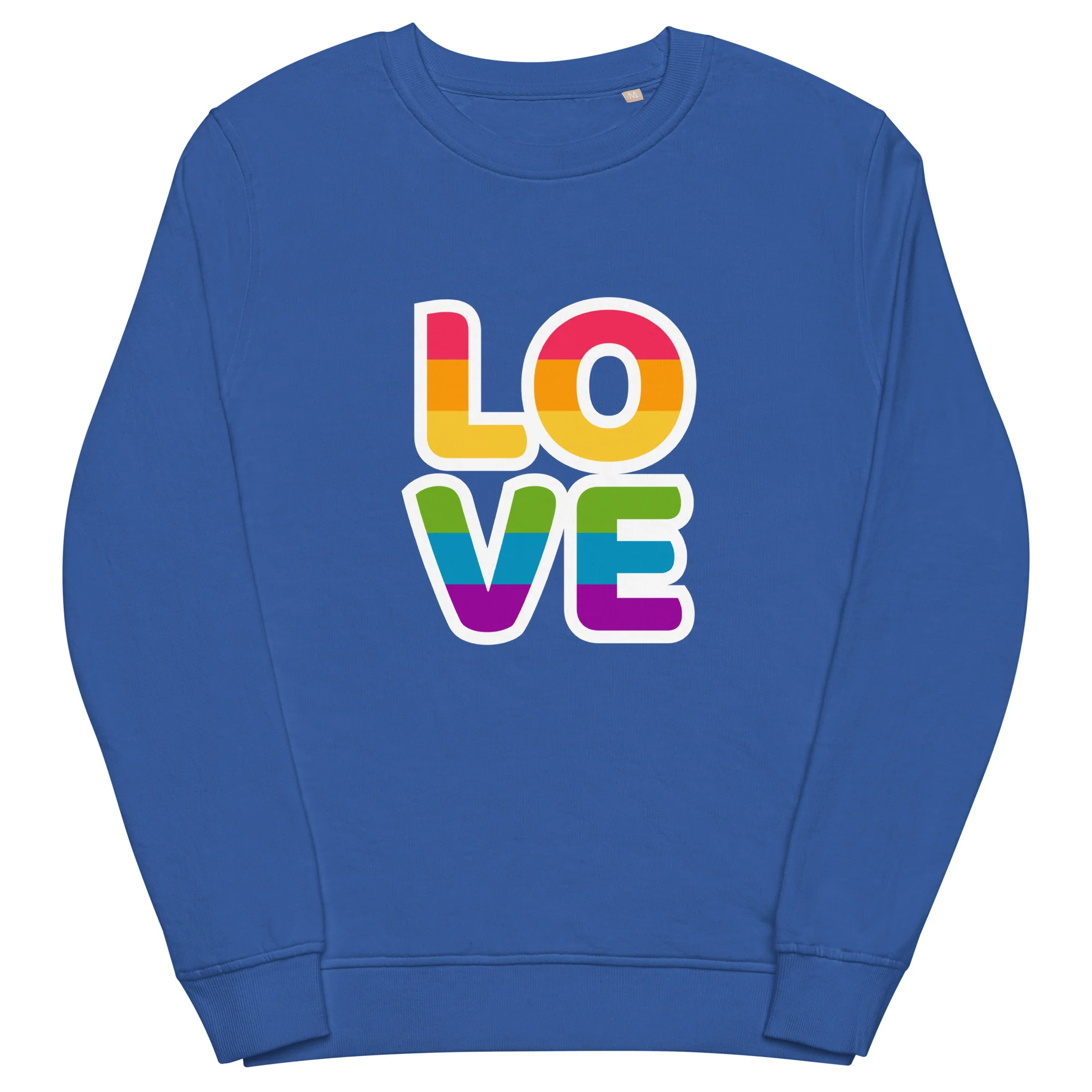 Rainbow Love Organic Sweatshirt - Image 7