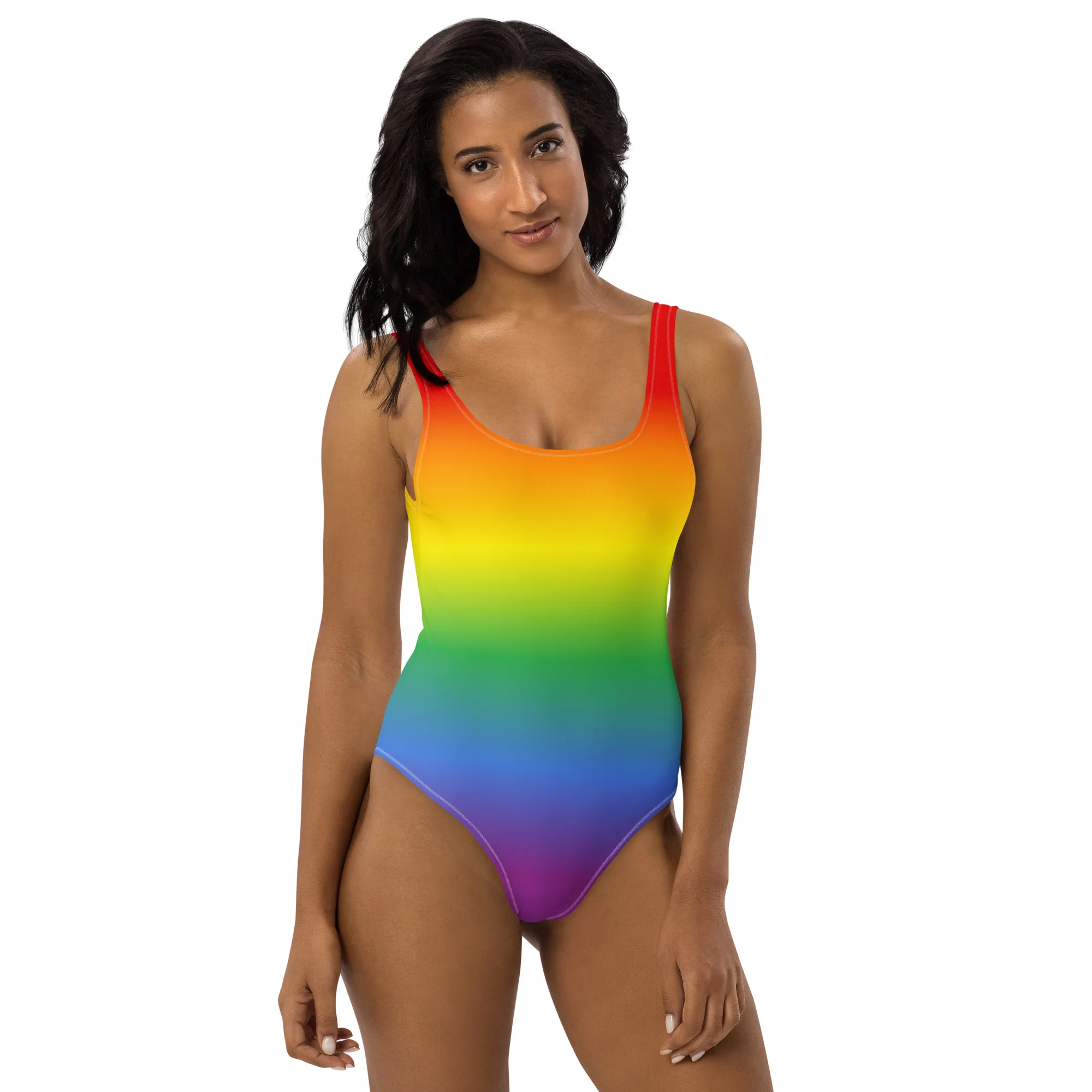 Rainbow Graduated Colour One-Piece Swimsuit - Image 2