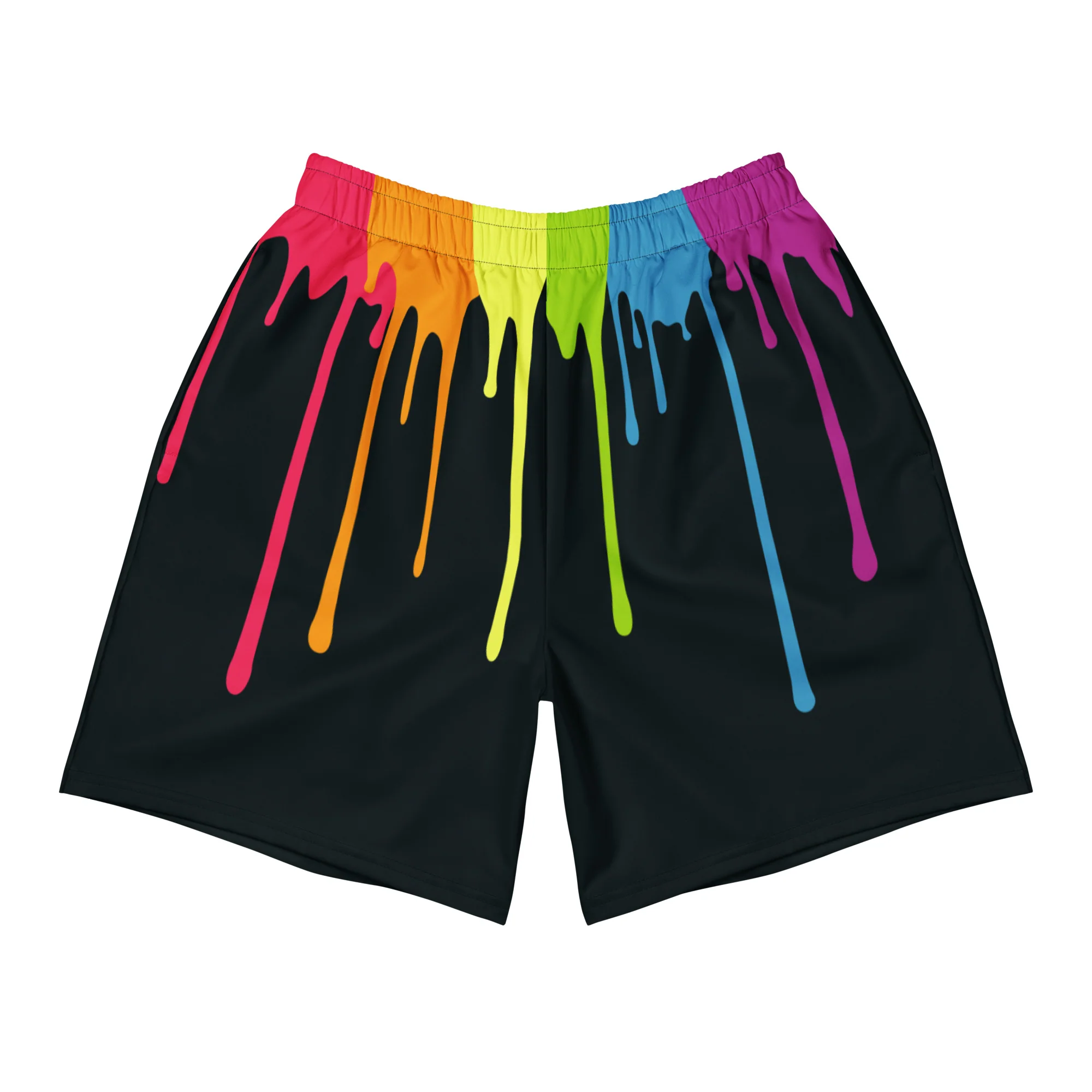 Rainbow Paint Drips Shorts - Image 8