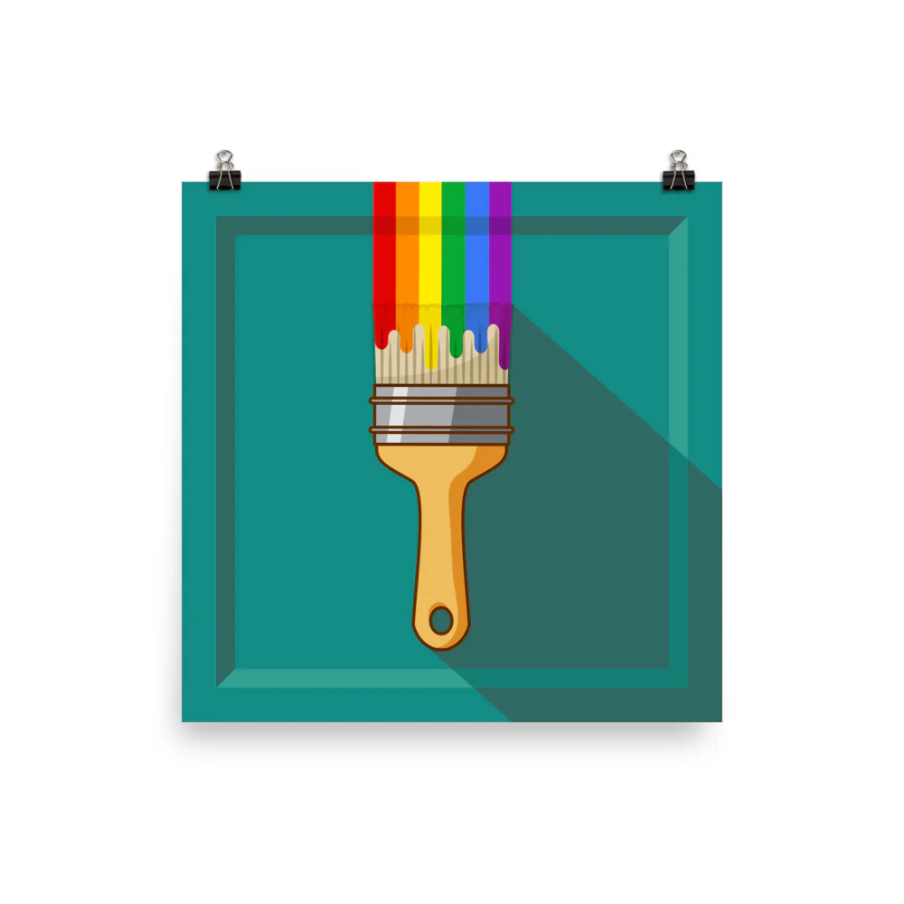 Rainbow Paintbrush Art Print